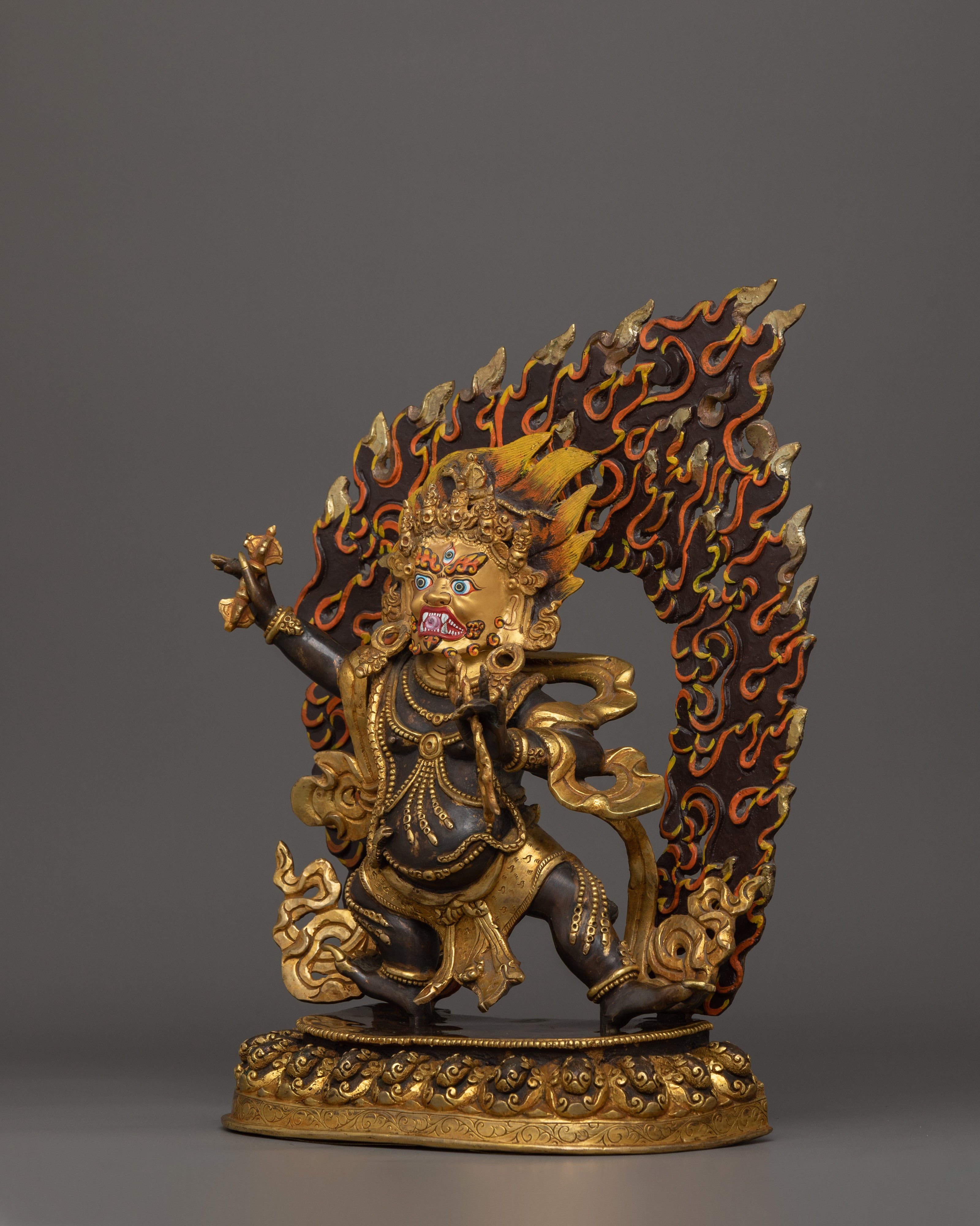 Traditional Statue of Vajrapani | The Thunderbolt Protector of Buddhism