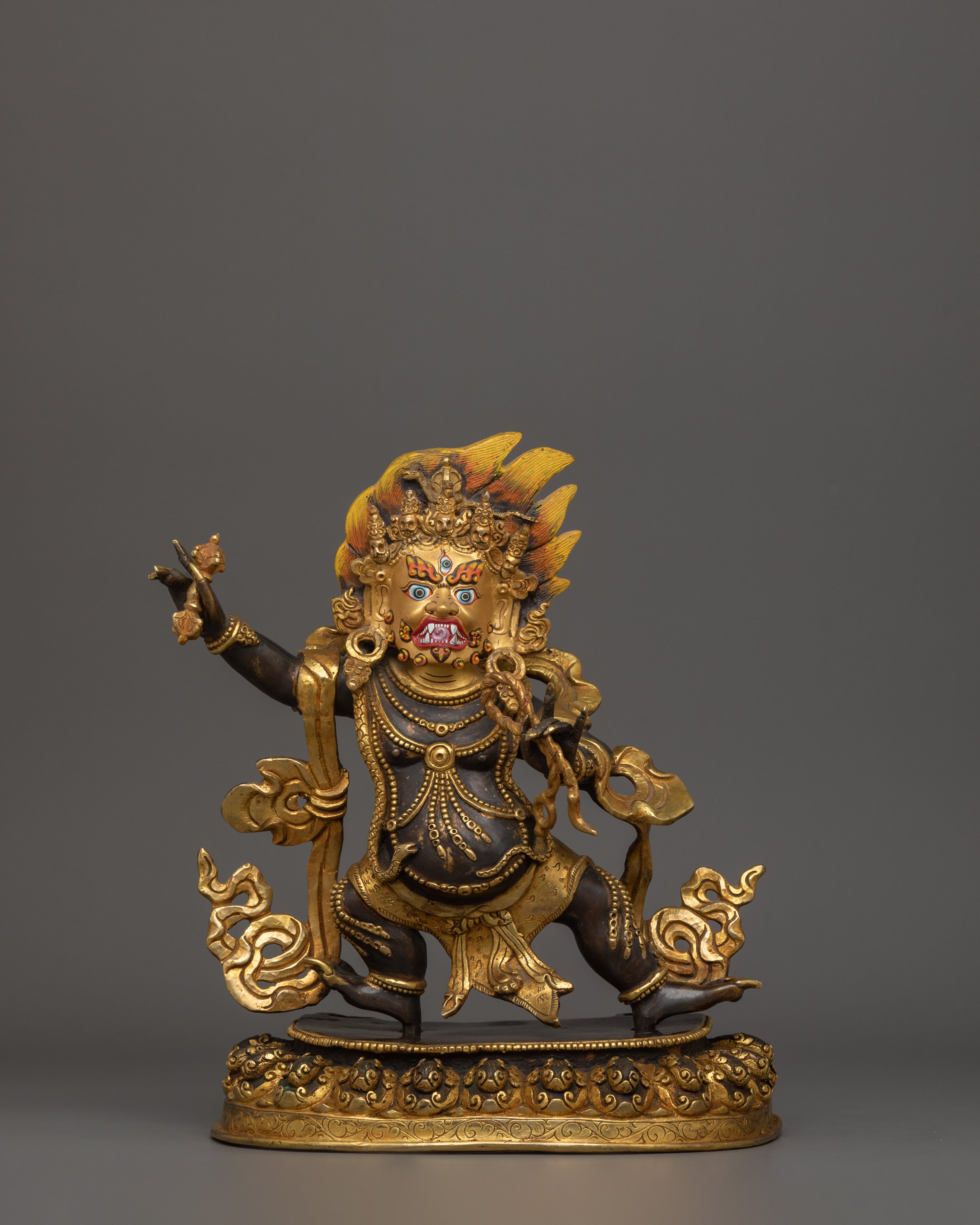 Traditional Statue of Vajrapani | The Thunderbolt Protector of Buddhism