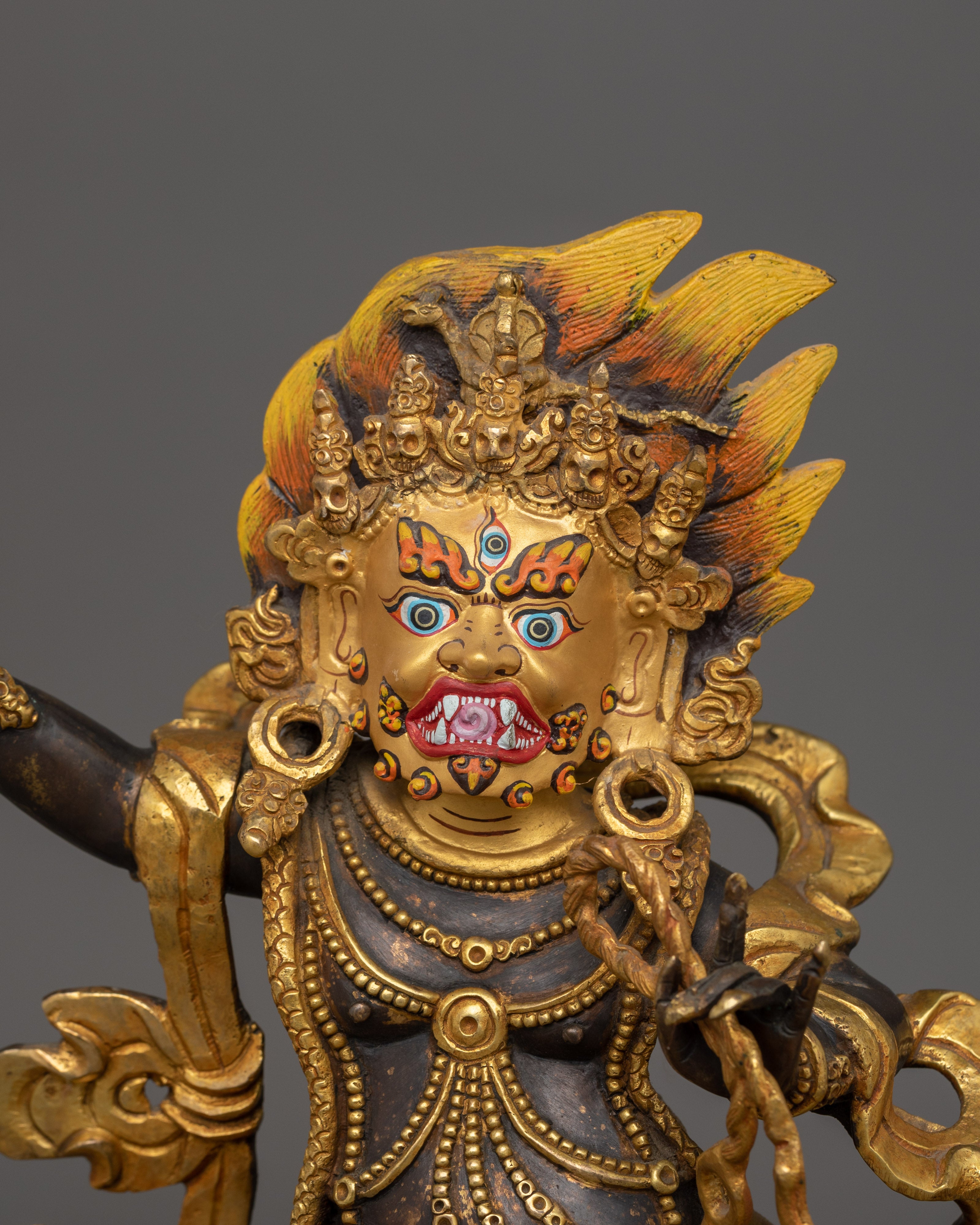 Traditional Statue of Vajrapani | The Thunderbolt Protector of Buddhism