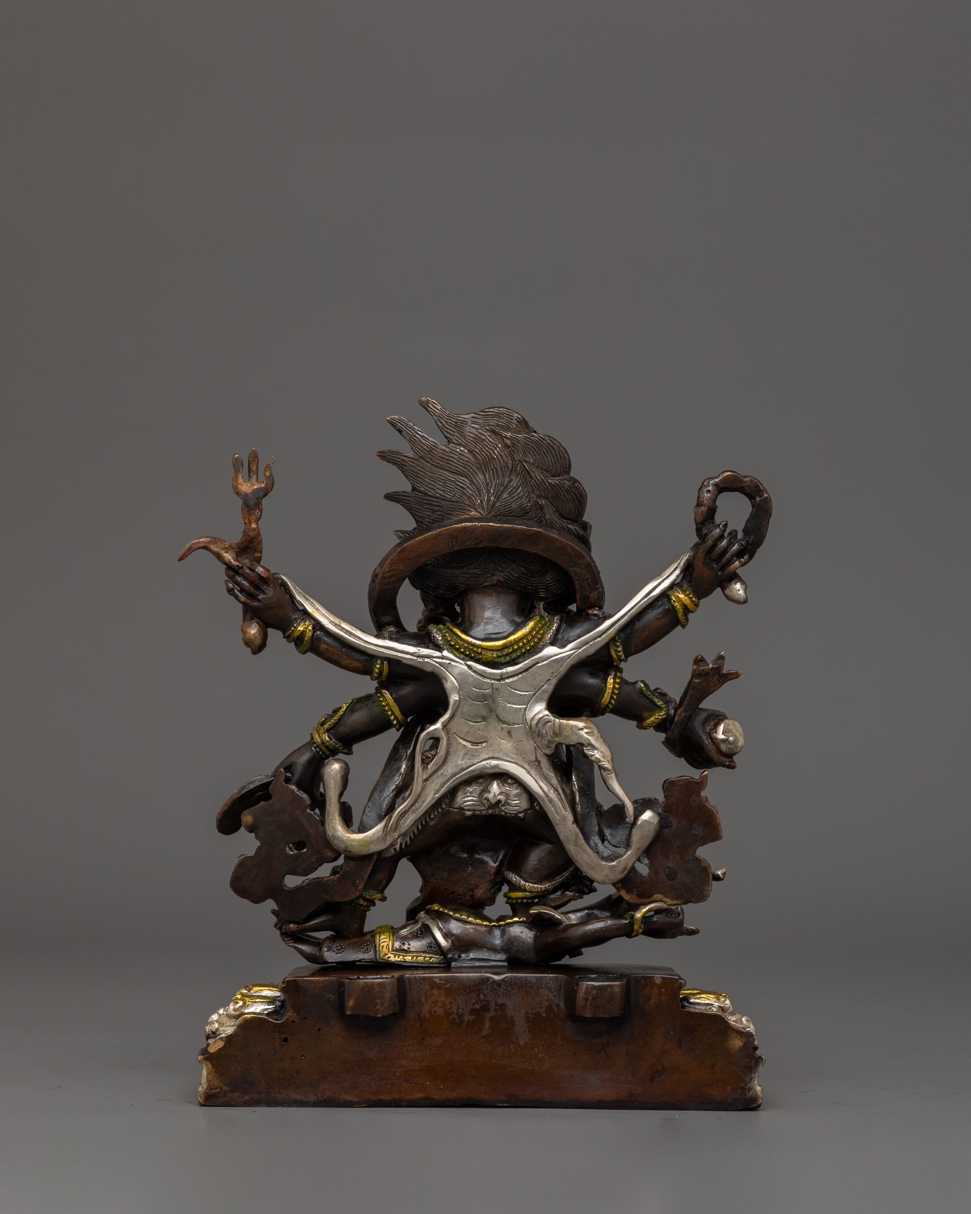Handmade Statue of Six Armed Mahakala | The Six-Armed Protector