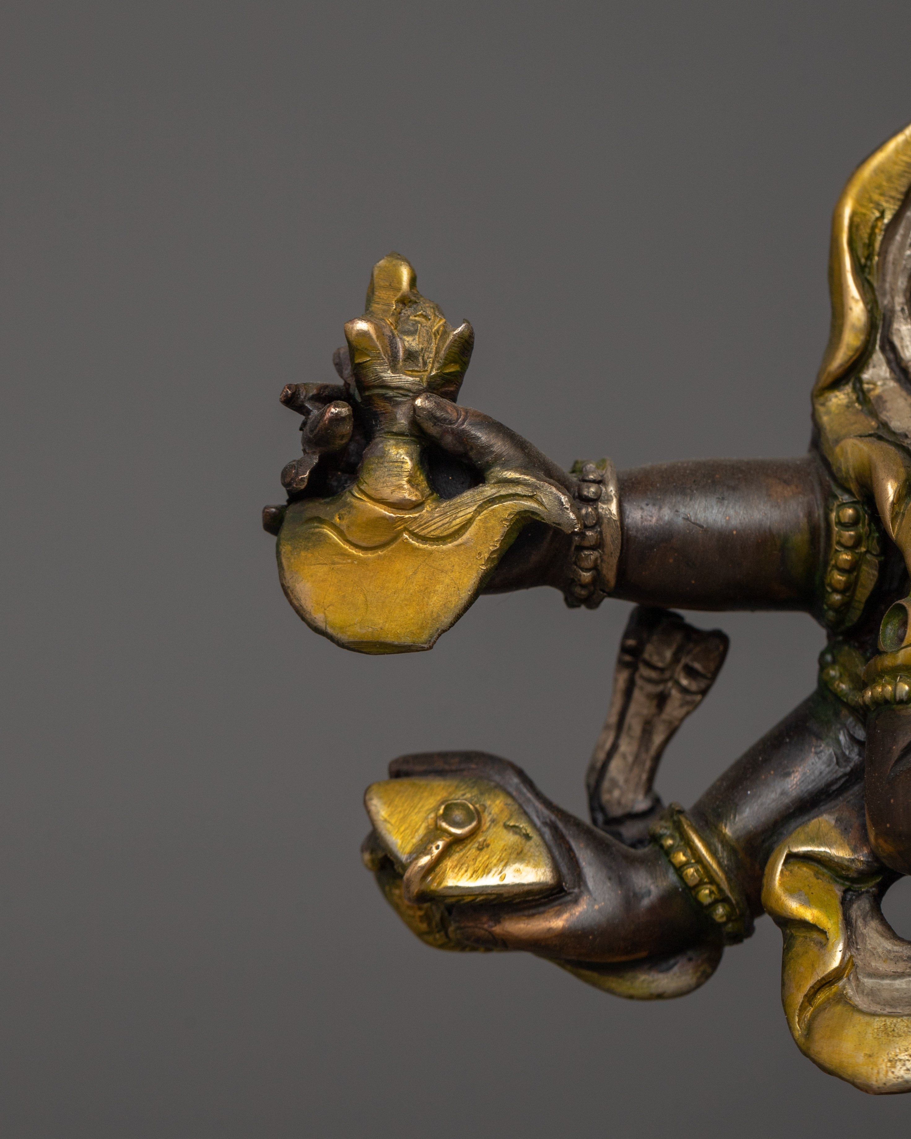 White Mahakala Handmade Statue | The Wish-Granting Protector