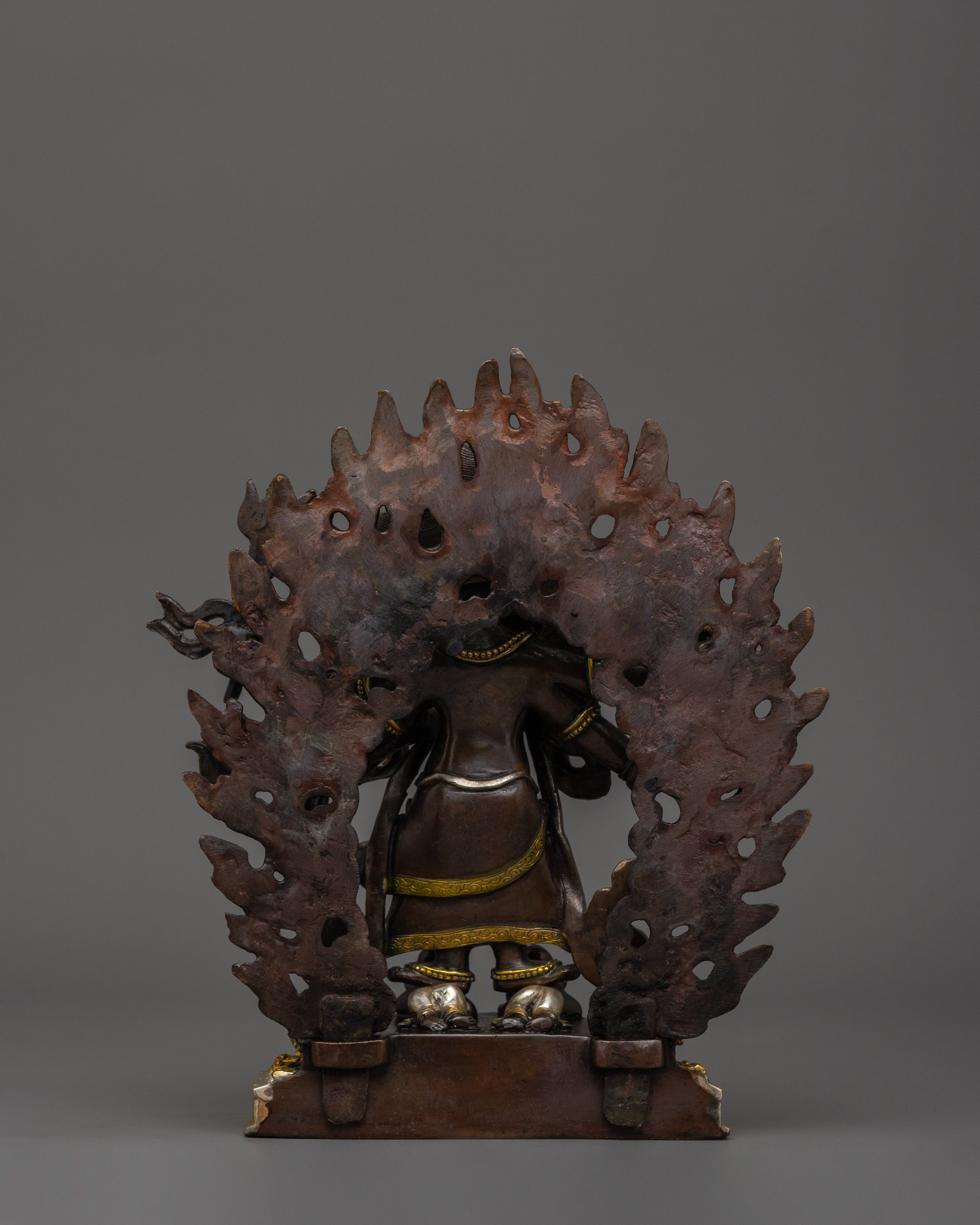 White Mahakala Handmade Statue | The Wish-Granting Protector