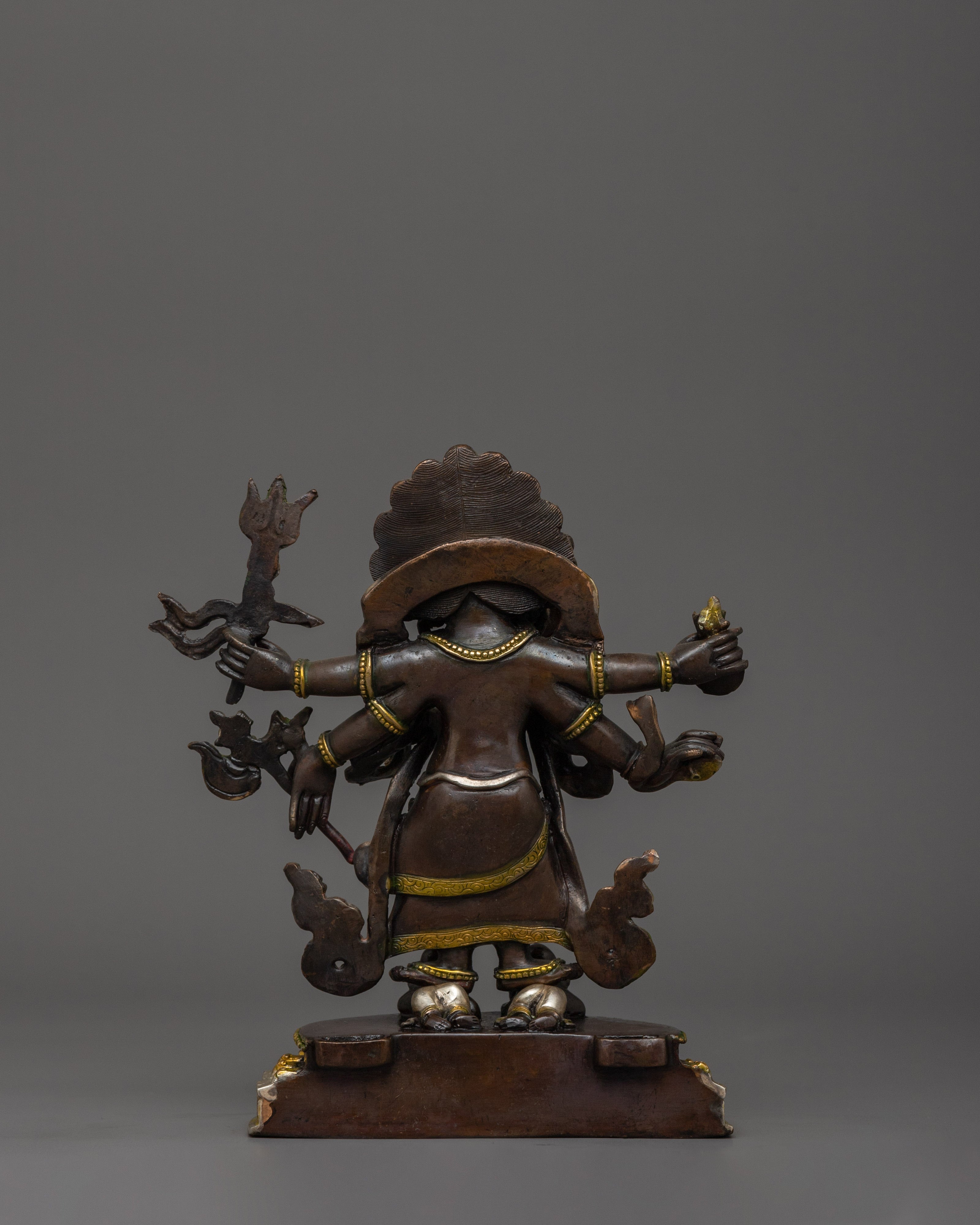 White Mahakala Handmade Statue | The Wish-Granting Protector