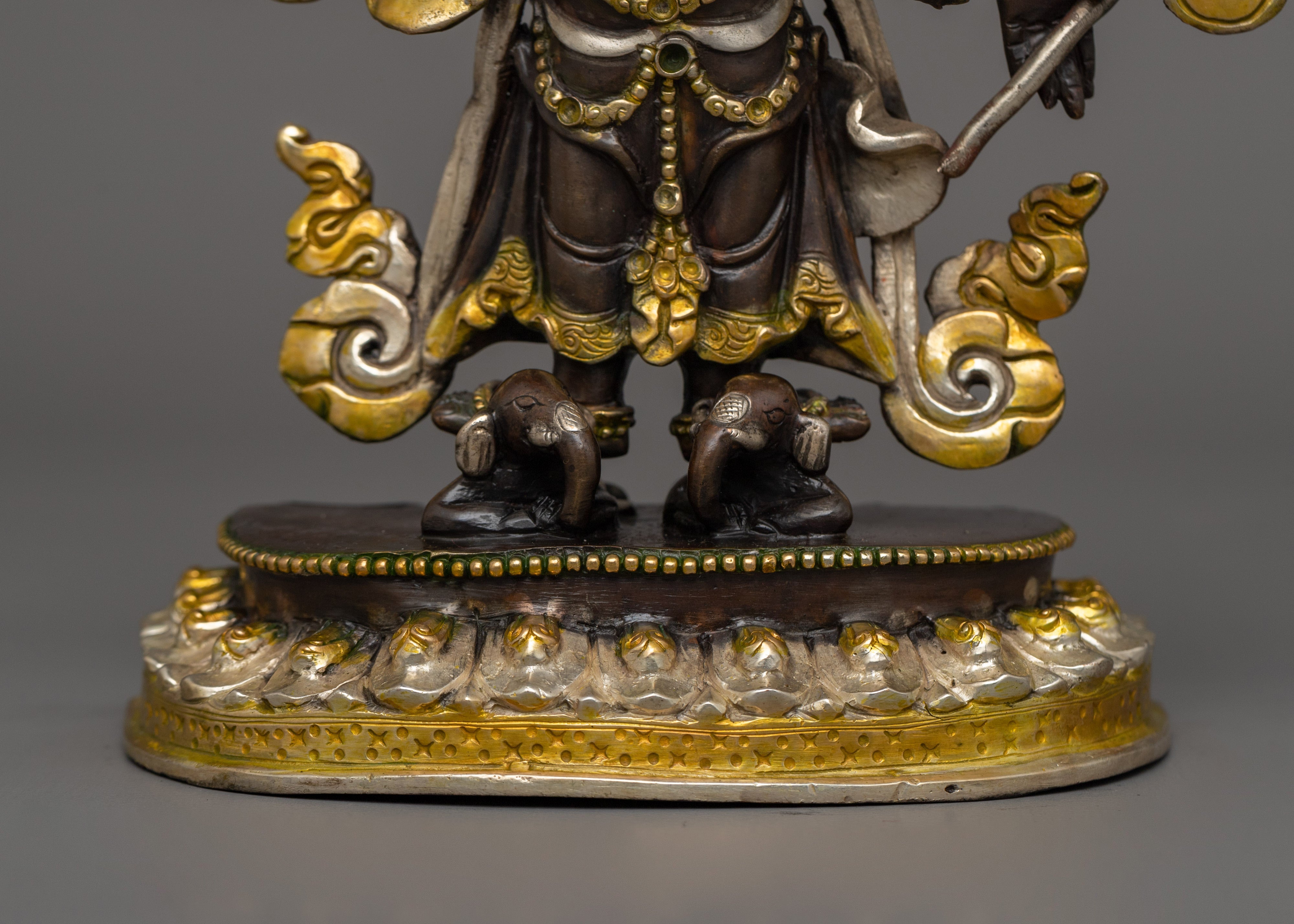 White Mahakala Handmade Statue | The Wish-Granting Protector