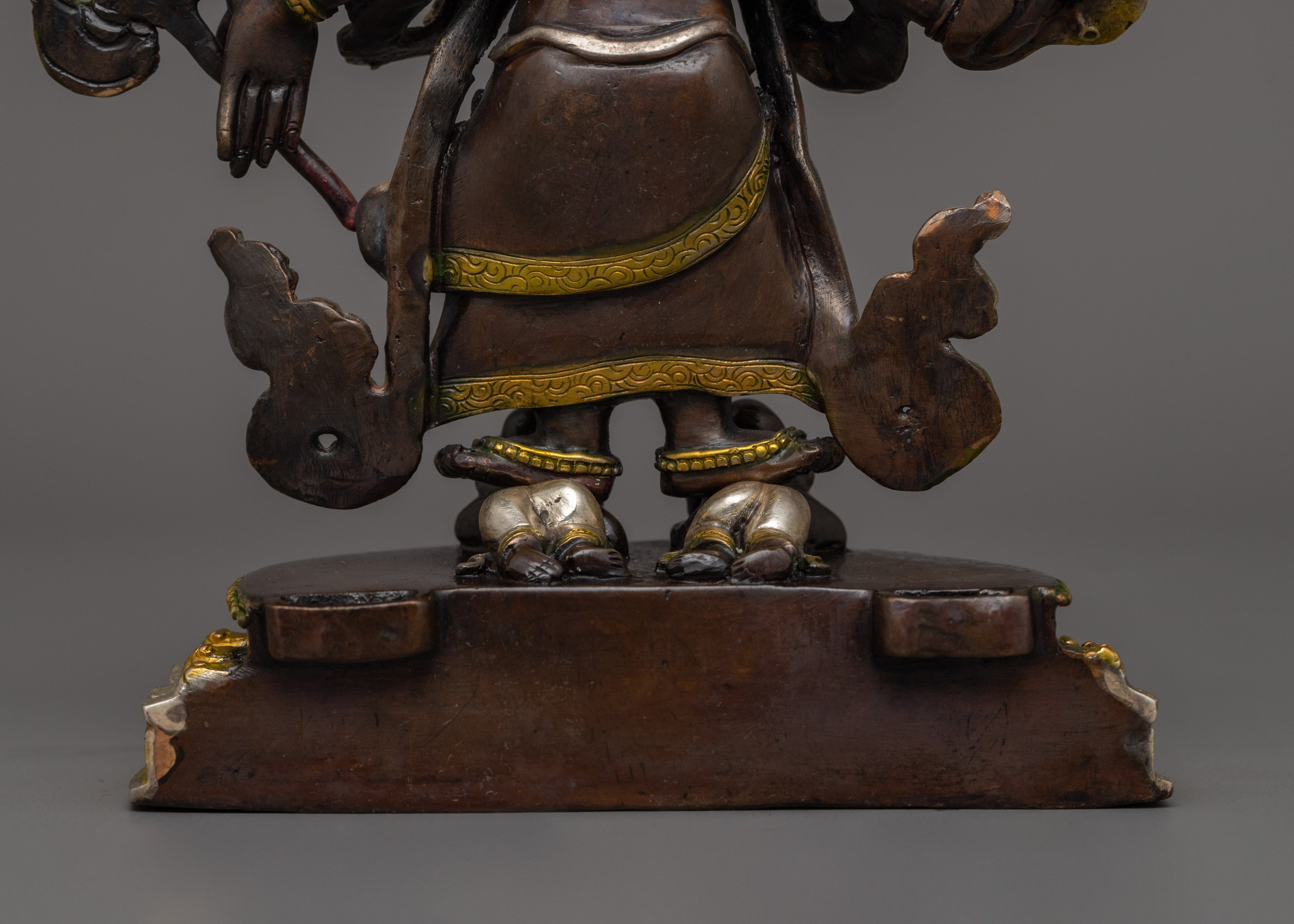 White Mahakala Handmade Statue | The Wish-Granting Protector