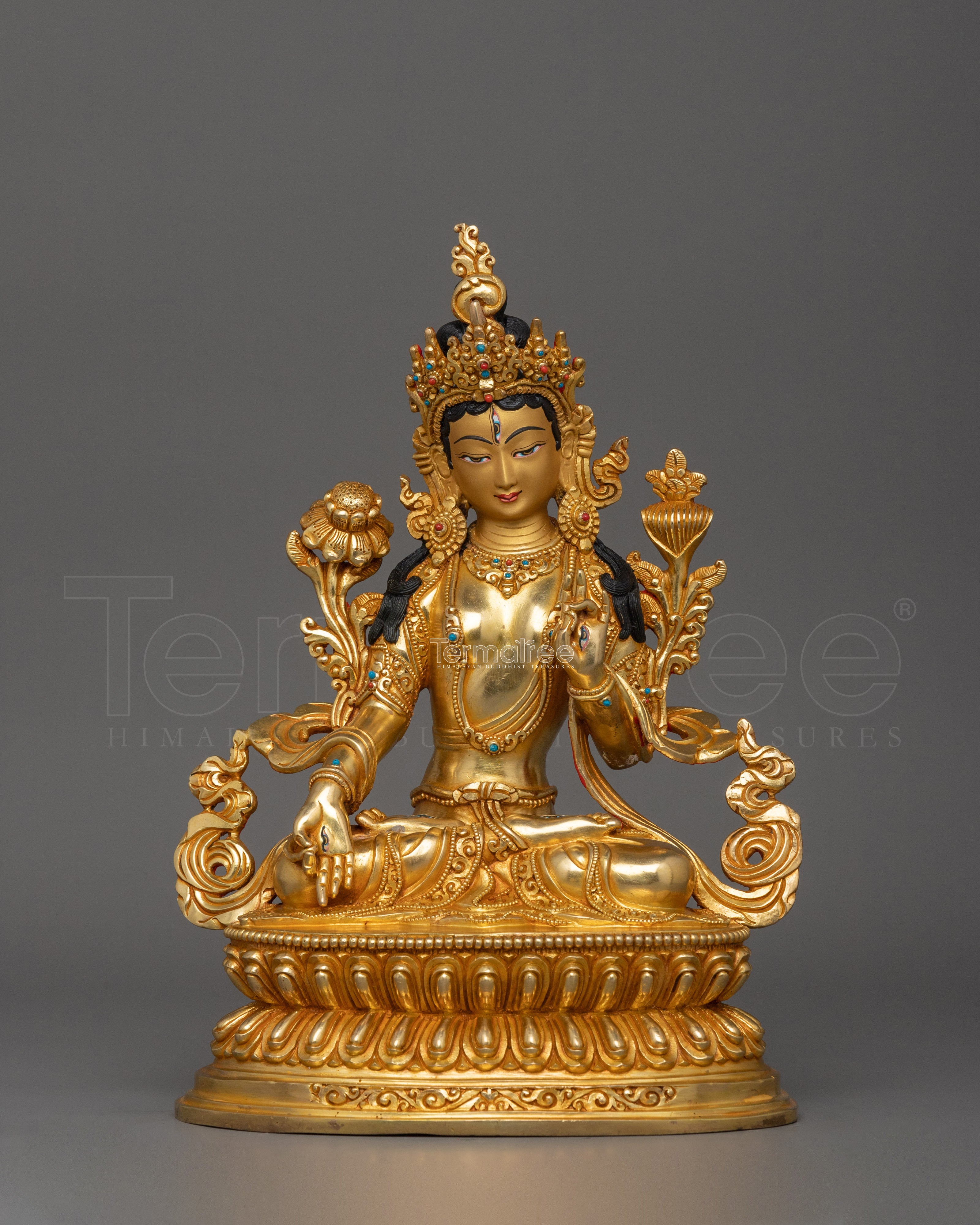 Himalayan Statue of White Tara | Bodhisattva of Compassion