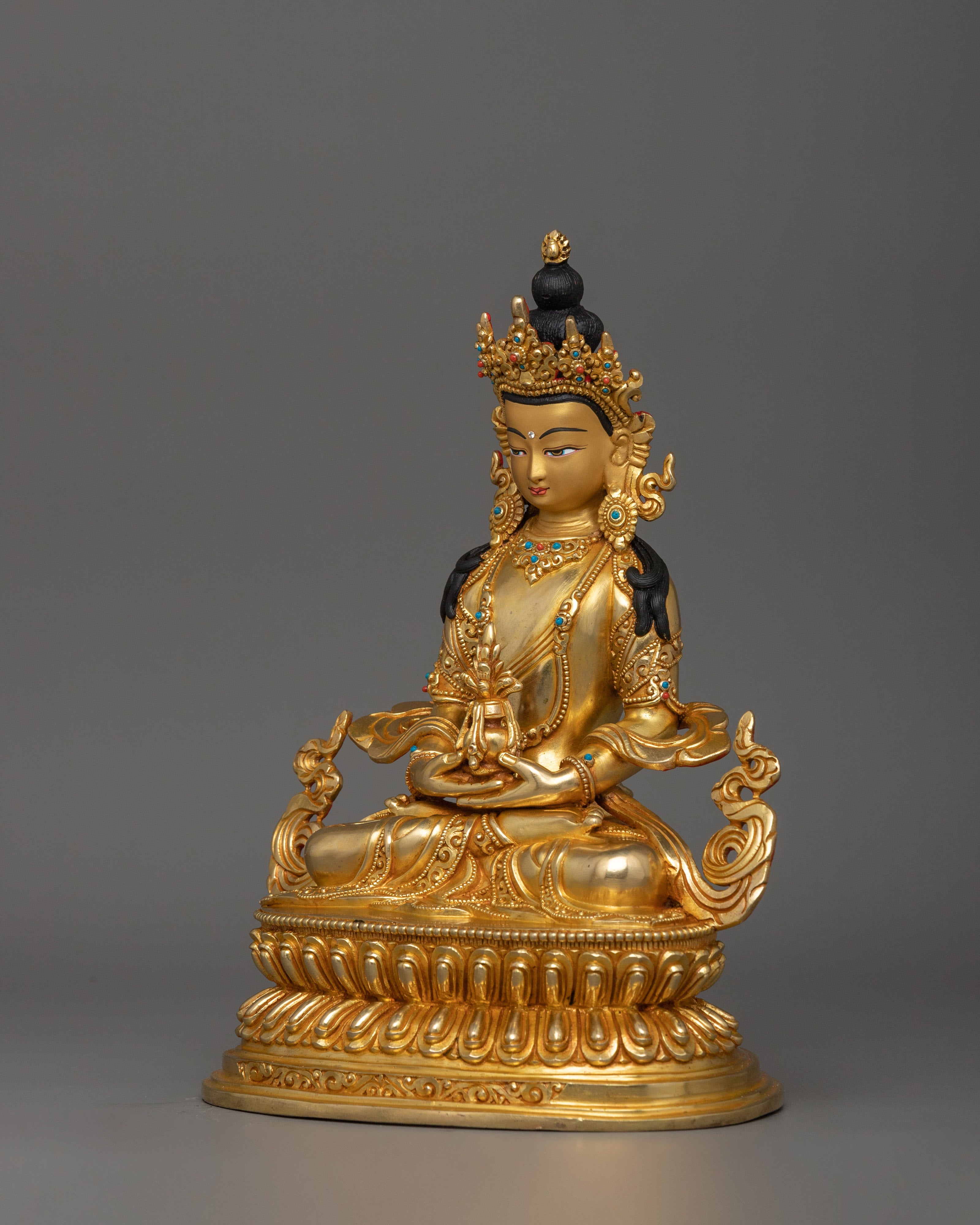 Tibetan Handmade Amitayus Statue | Dharma Protector