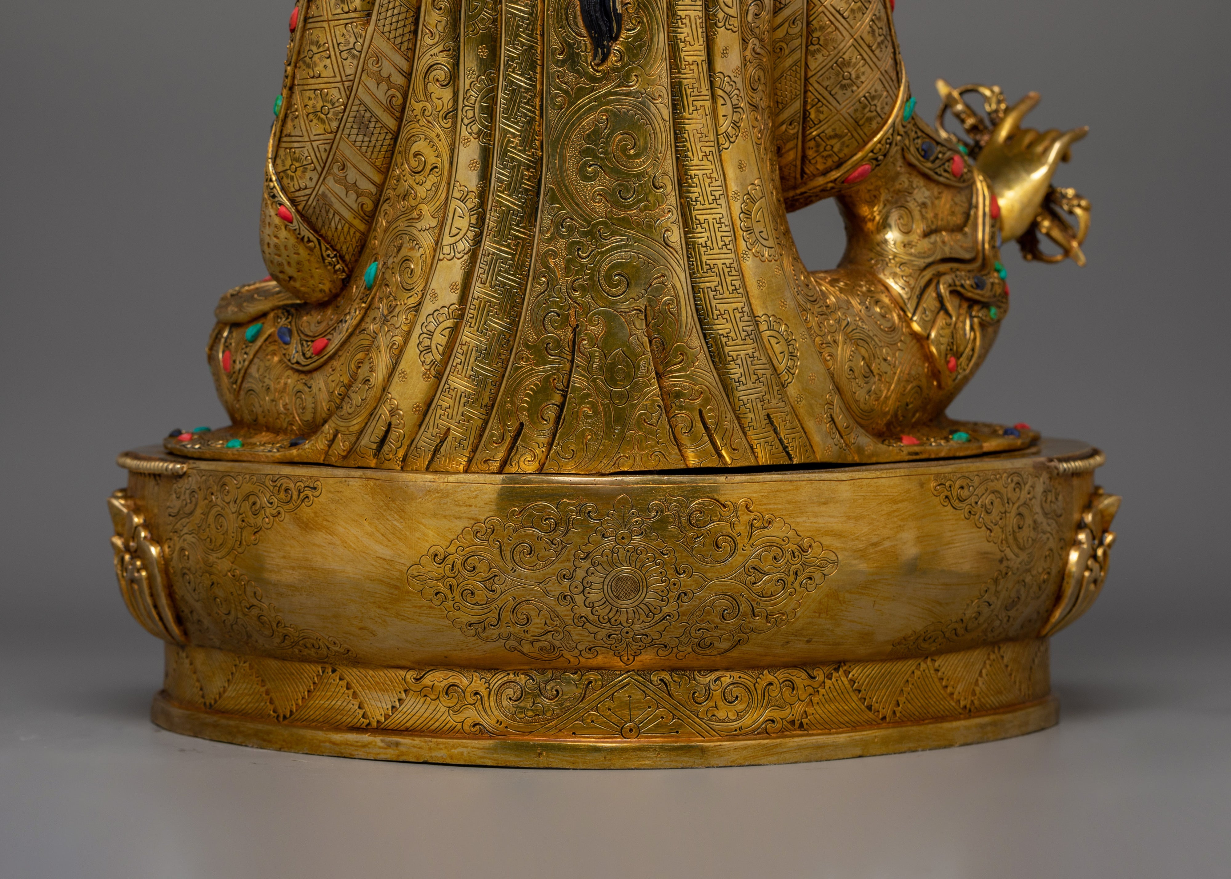 Handcrafted Statue of Guru Rinpoche With Consort | Tibetan Tantric Master with Dakini
