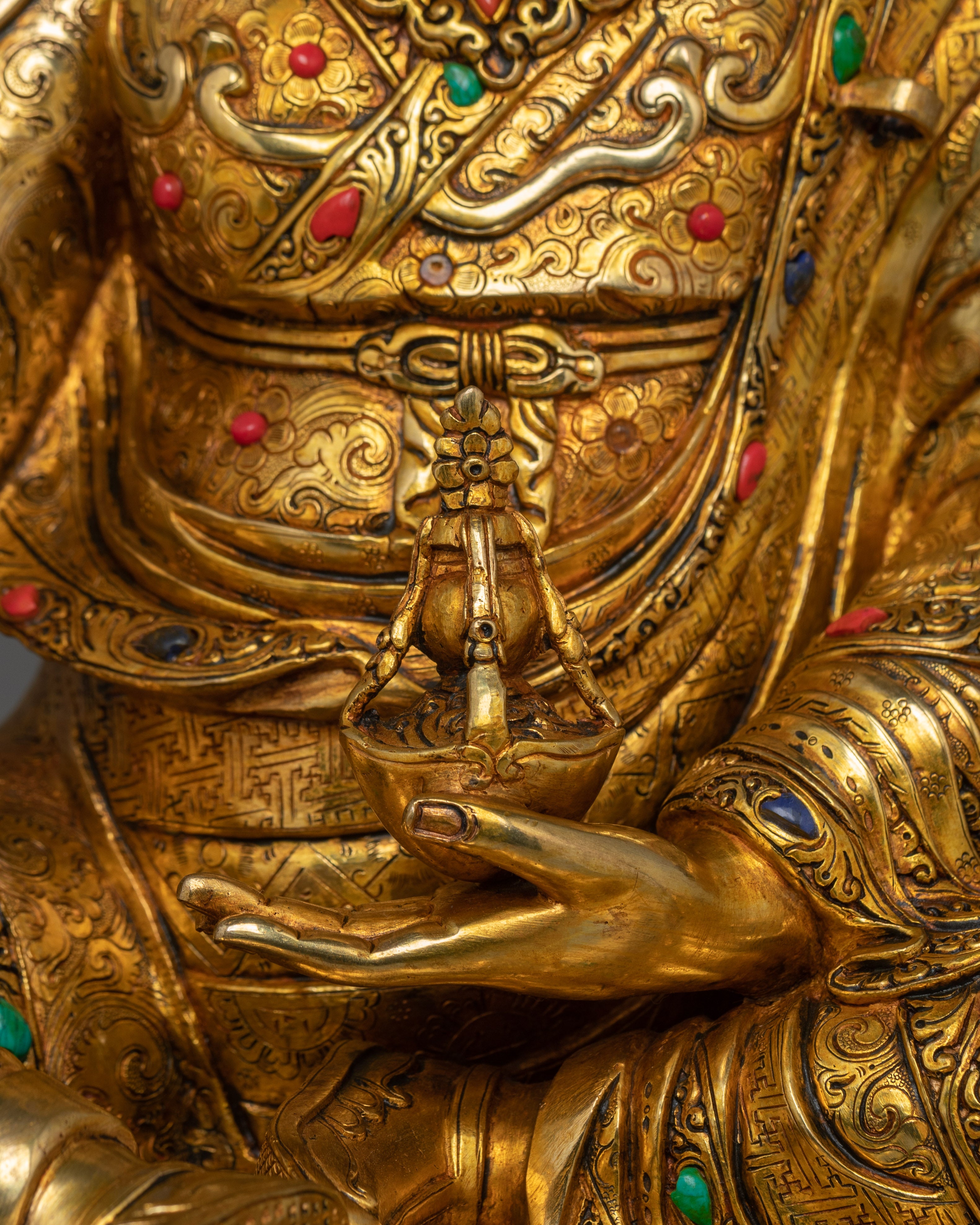 Handcrafted Statue of Guru Rinpoche With Consort | Tibetan Tantric Master with Dakini