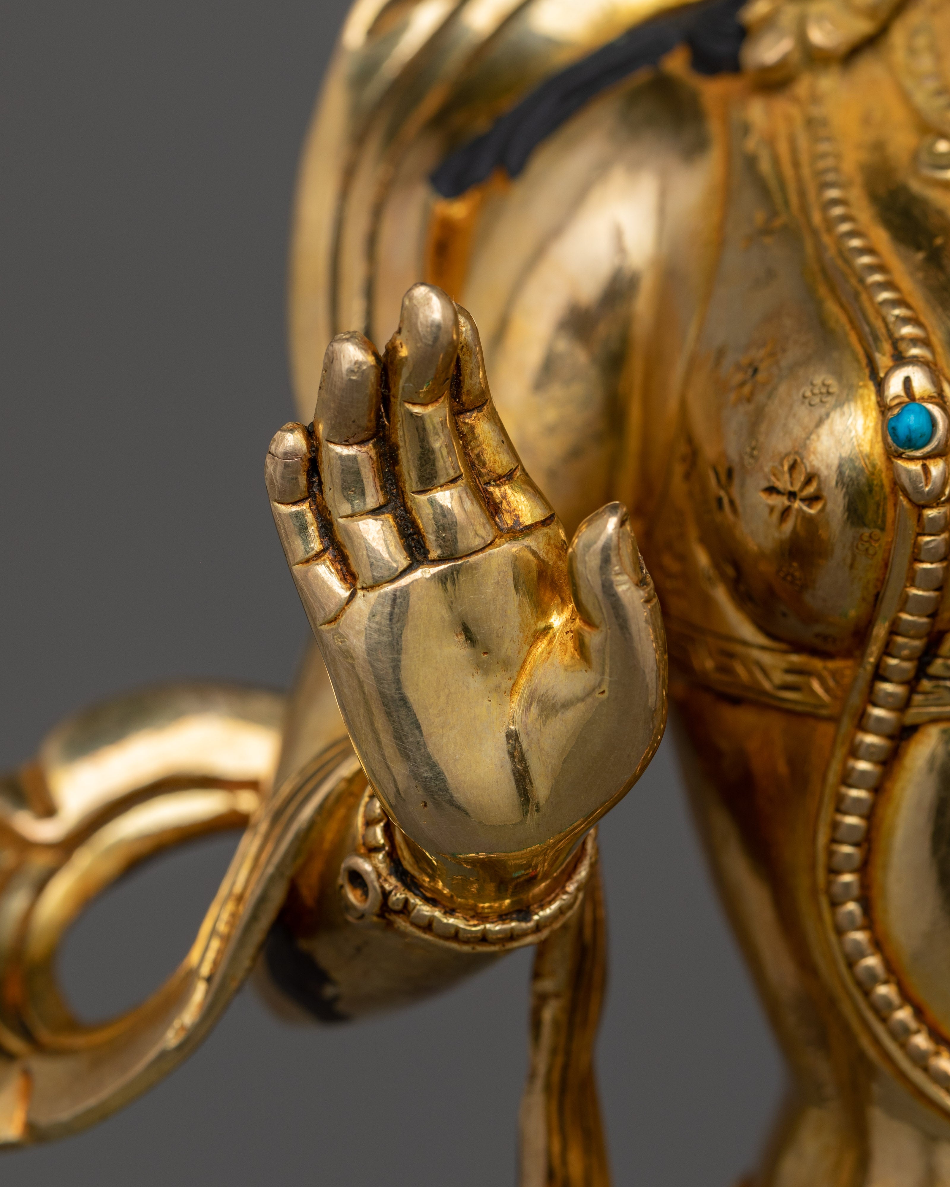 Handcrafted Statue of Guru Rinpoche With Consort | Tibetan Tantric Master with Dakini