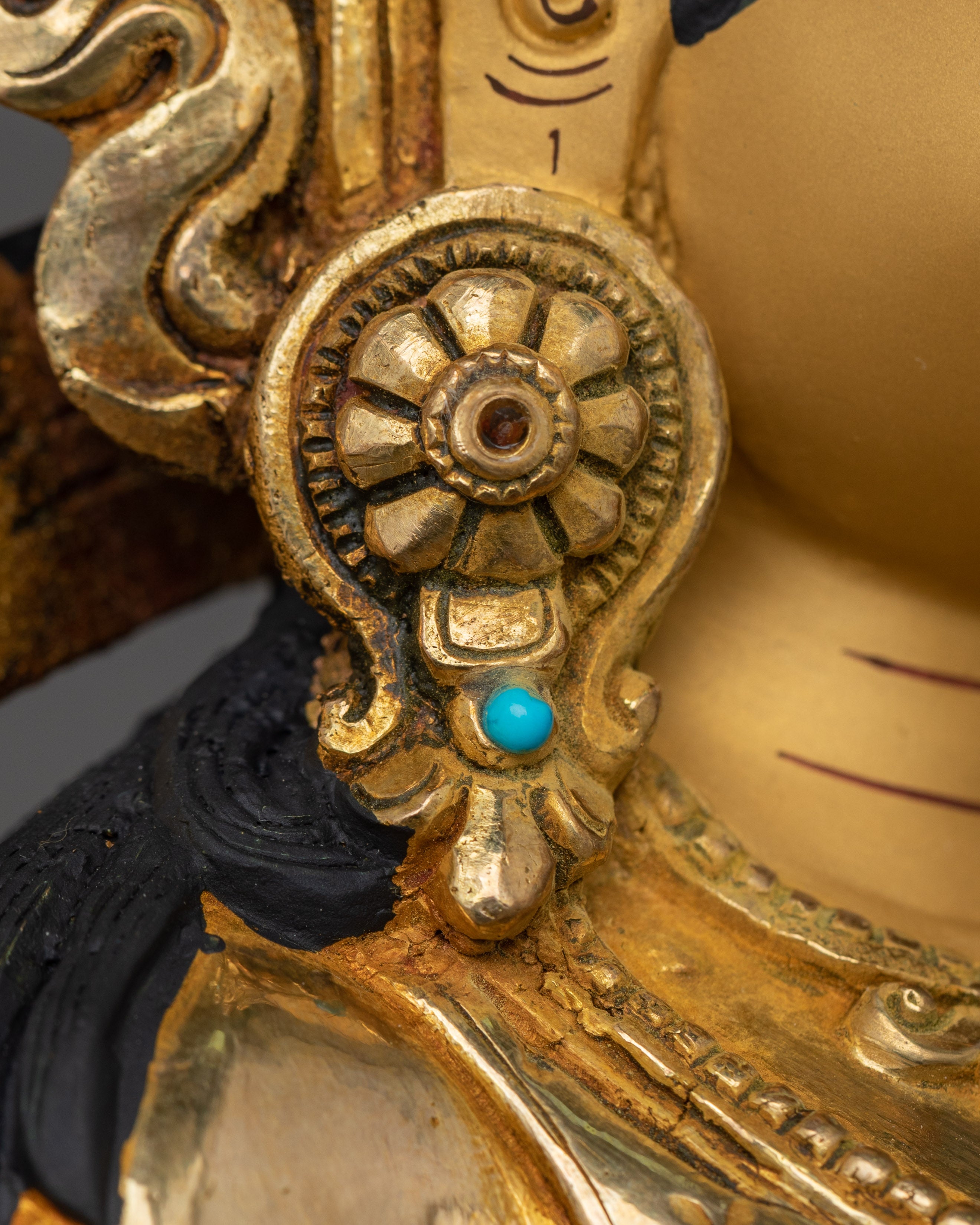 Handcrafted Statue of Guru Rinpoche With Consort | Tibetan Tantric Master with Dakini