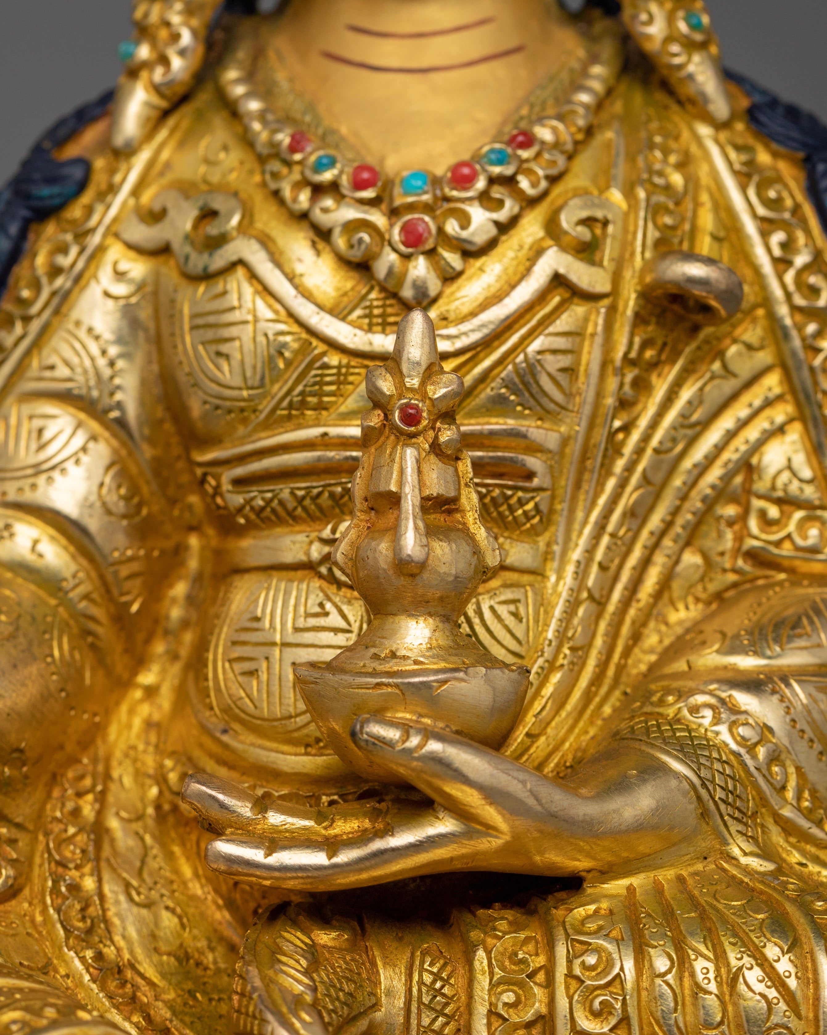 Traditional Handcrafted Statue of Guru Rinpoche | Lotus Born Master