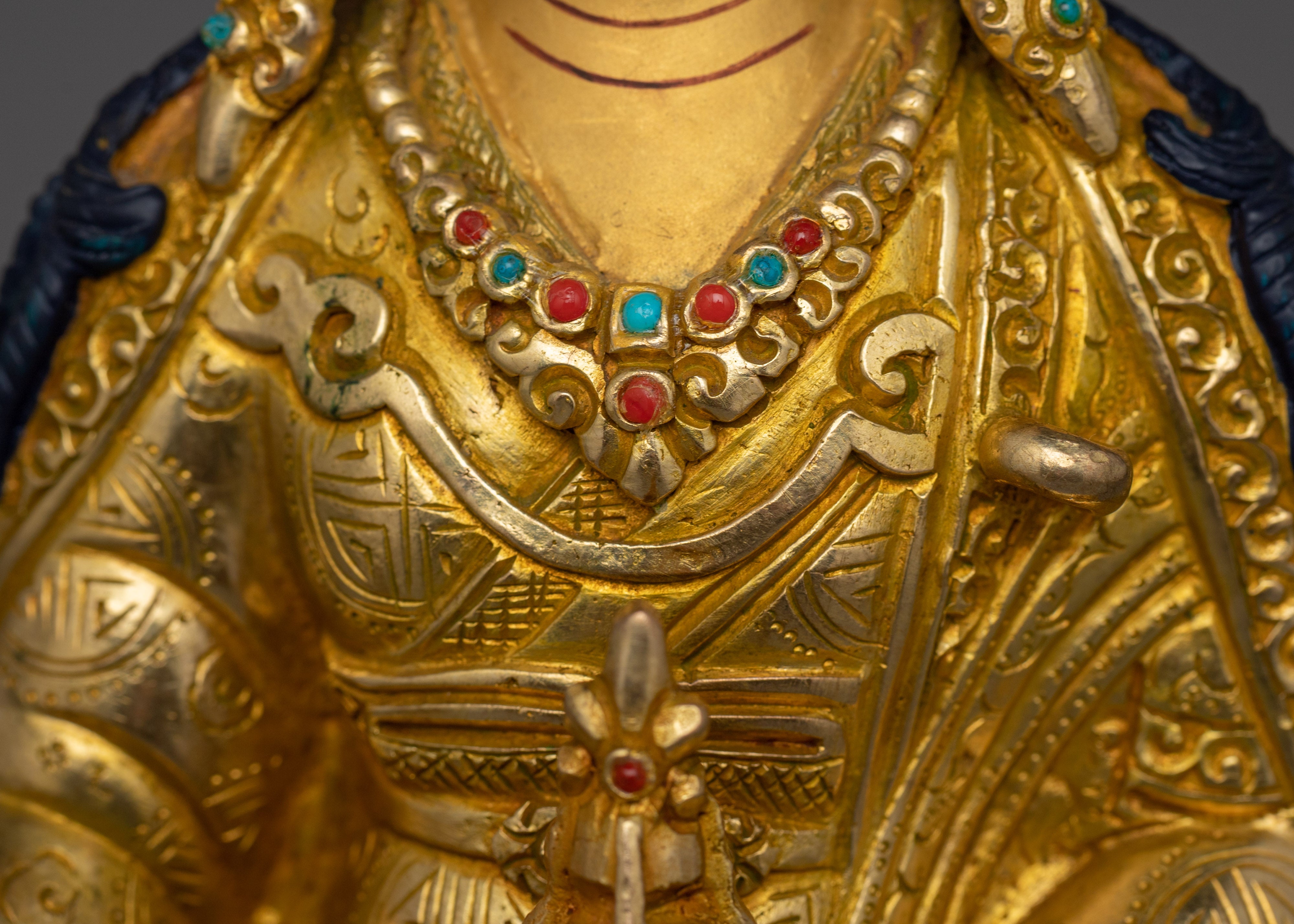 Traditional Handcrafted Statue of Guru Rinpoche | Lotus Born Master