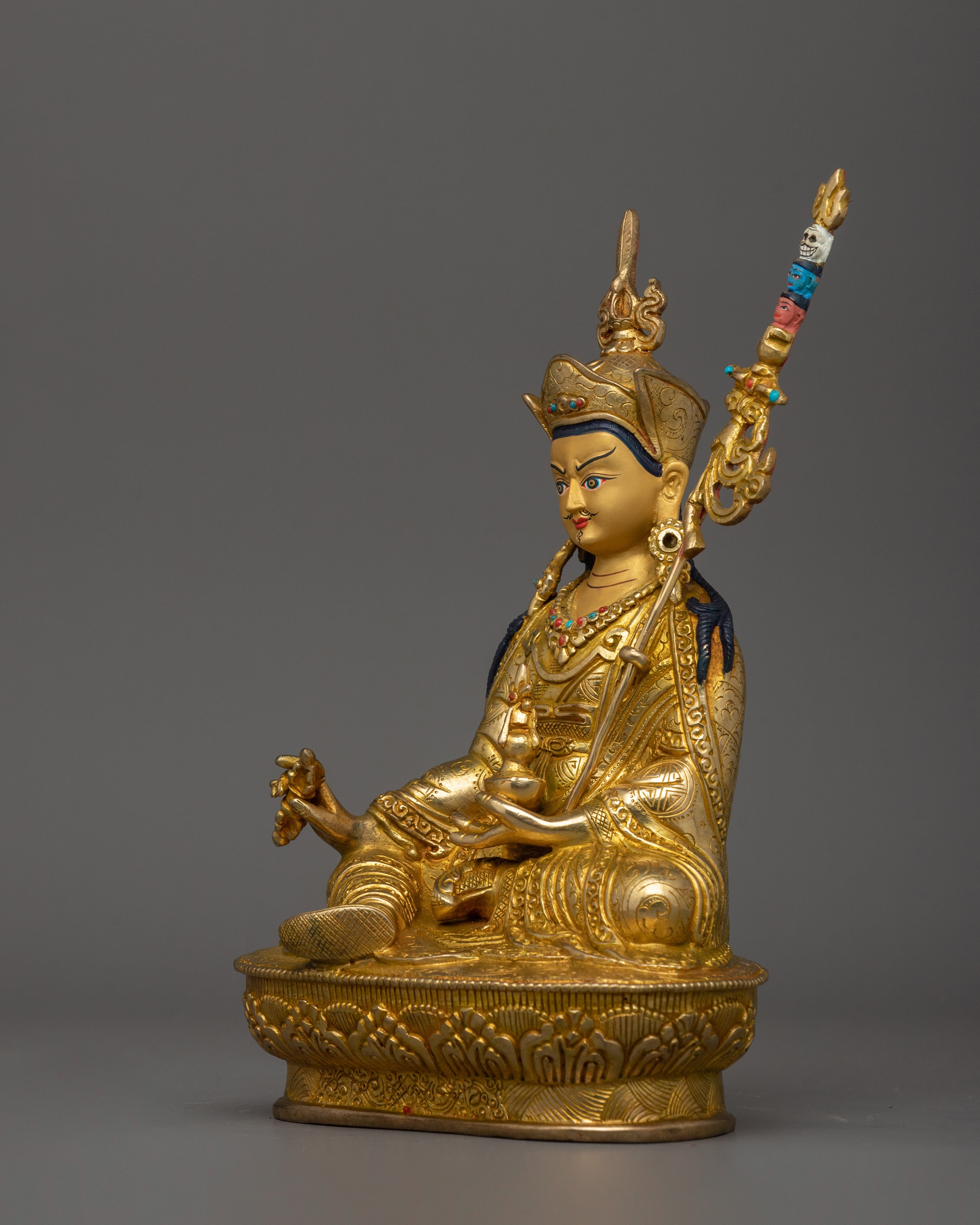 Traditional Handcrafted Statue of Guru Rinpoche | Lotus Born Master