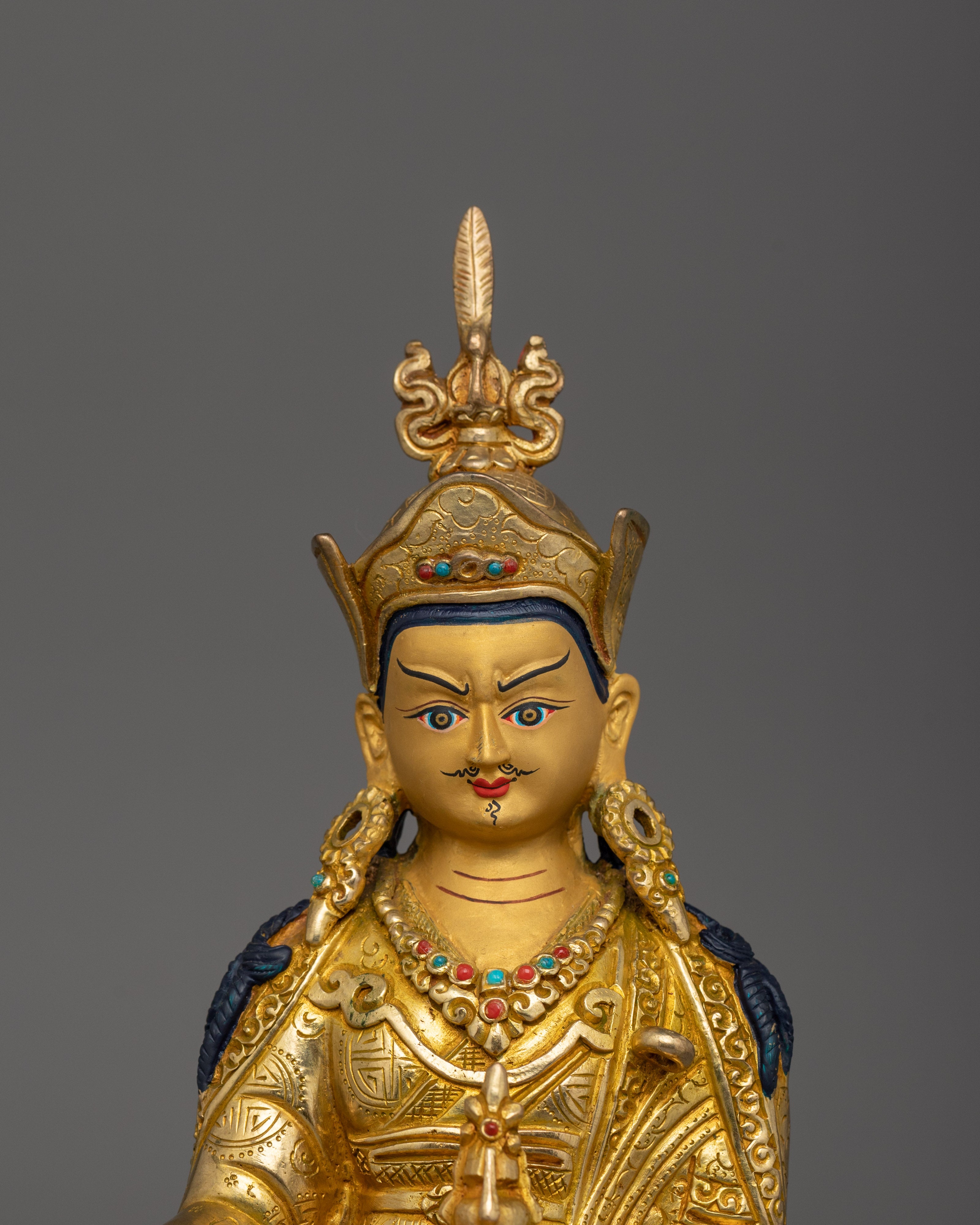 Traditional Handcrafted Statue of Guru Rinpoche | Lotus Born Master
