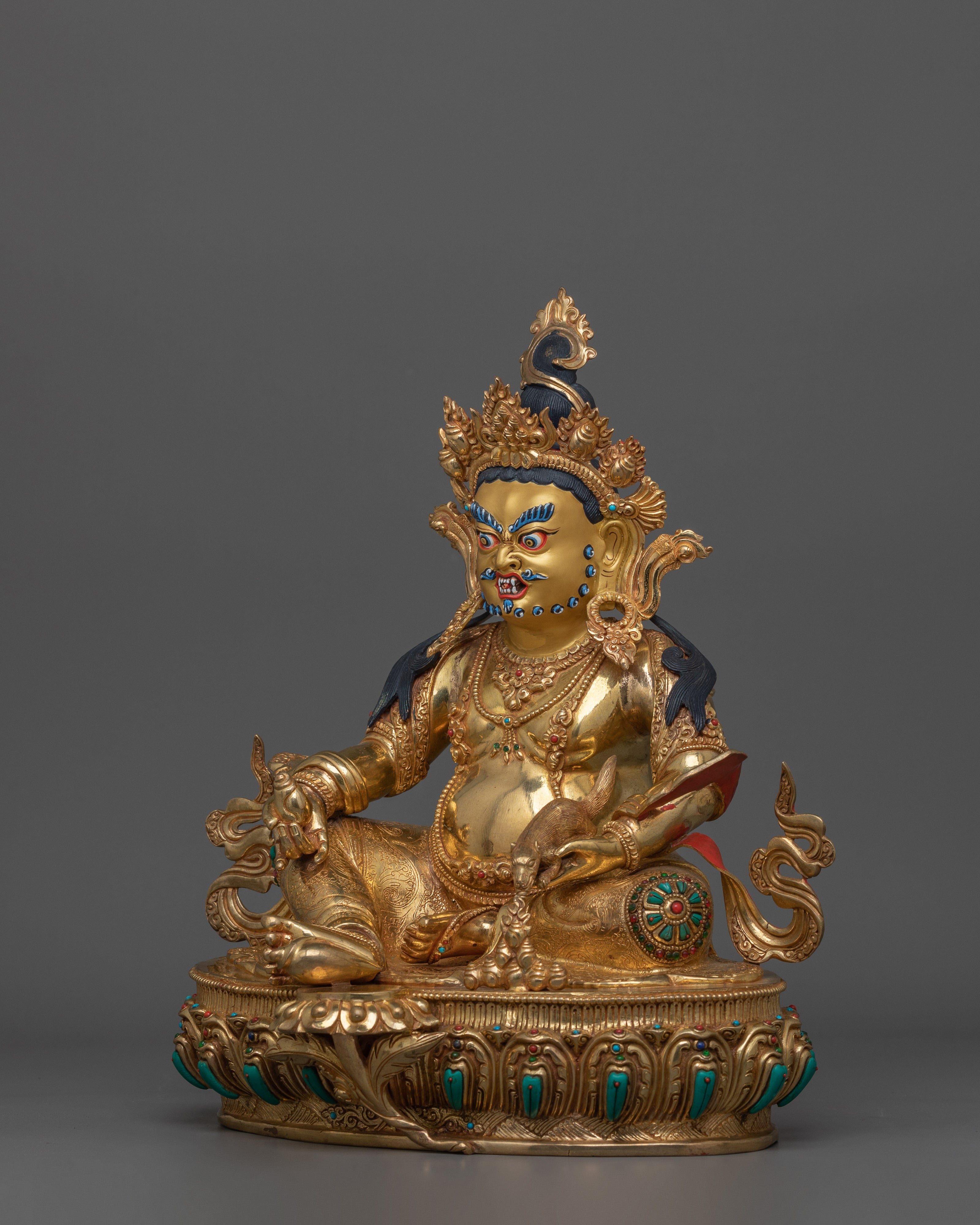 Handcrafted Statue of 5 Dzambhala Set | A Collection of Dzambhala Statues