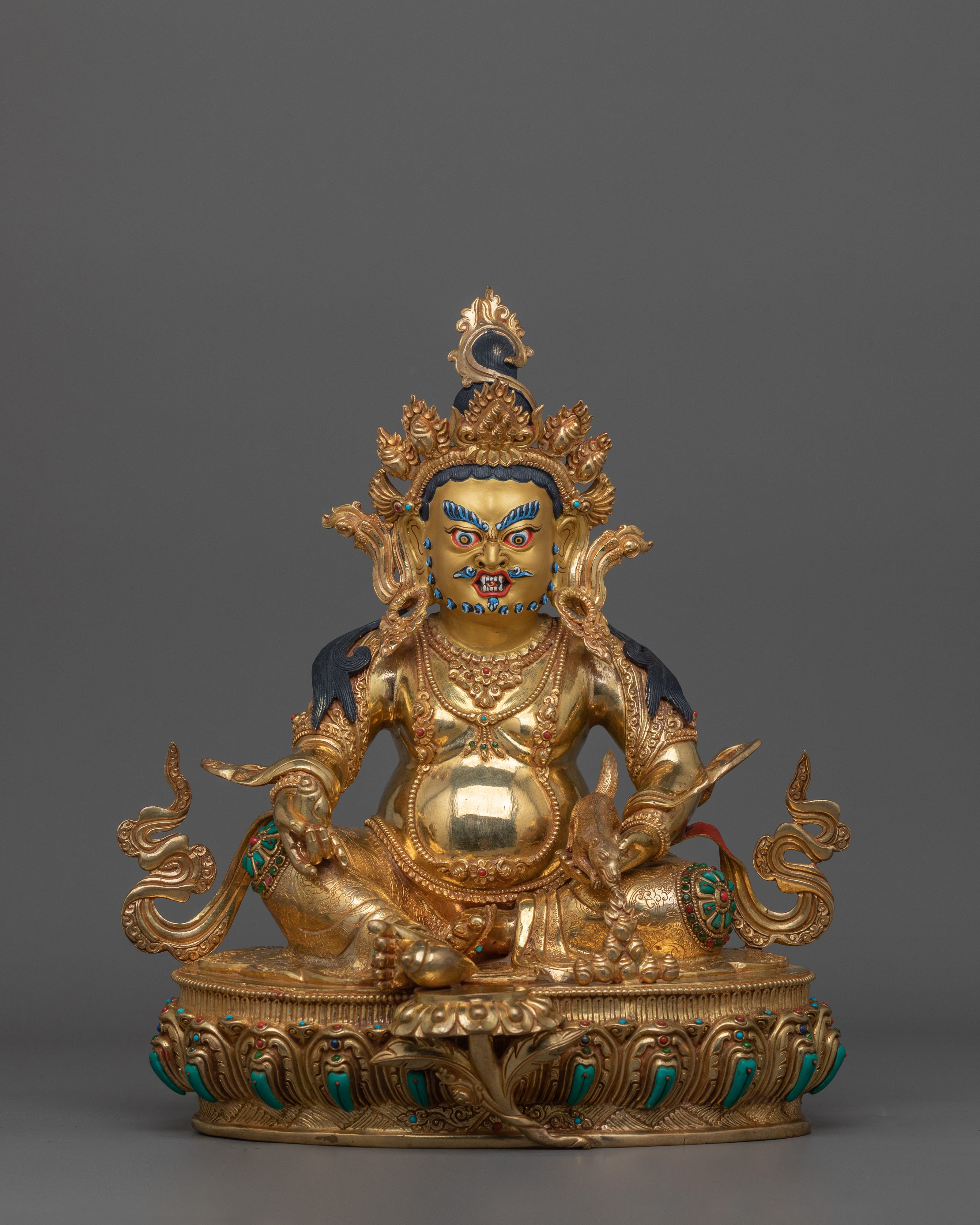 Handcrafted Statue of 5 Dzambhala Set | A Collection of Dzambhala Statues