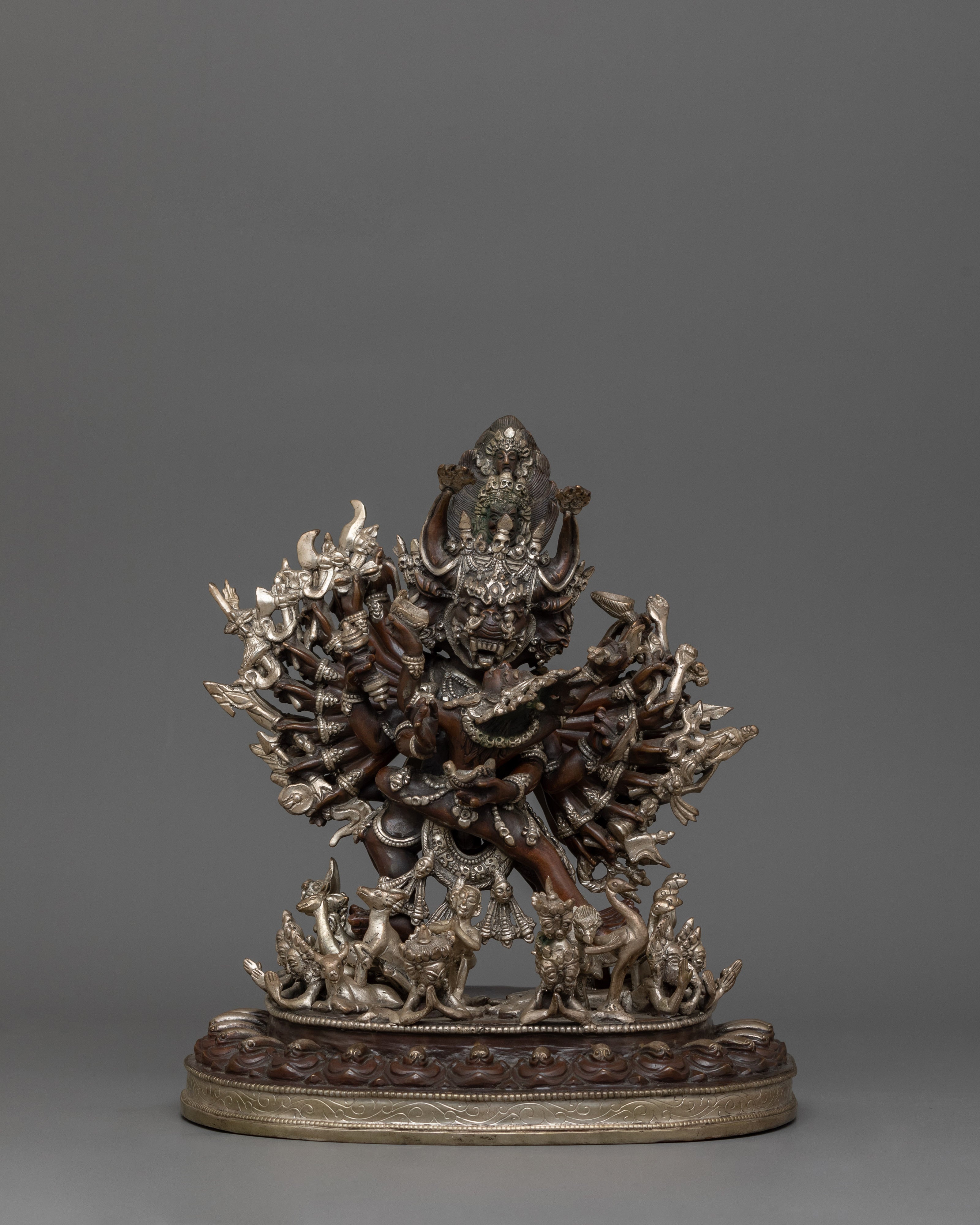 Tibetan Statue of Yamantaka | The Wrathful Conqueror of Death