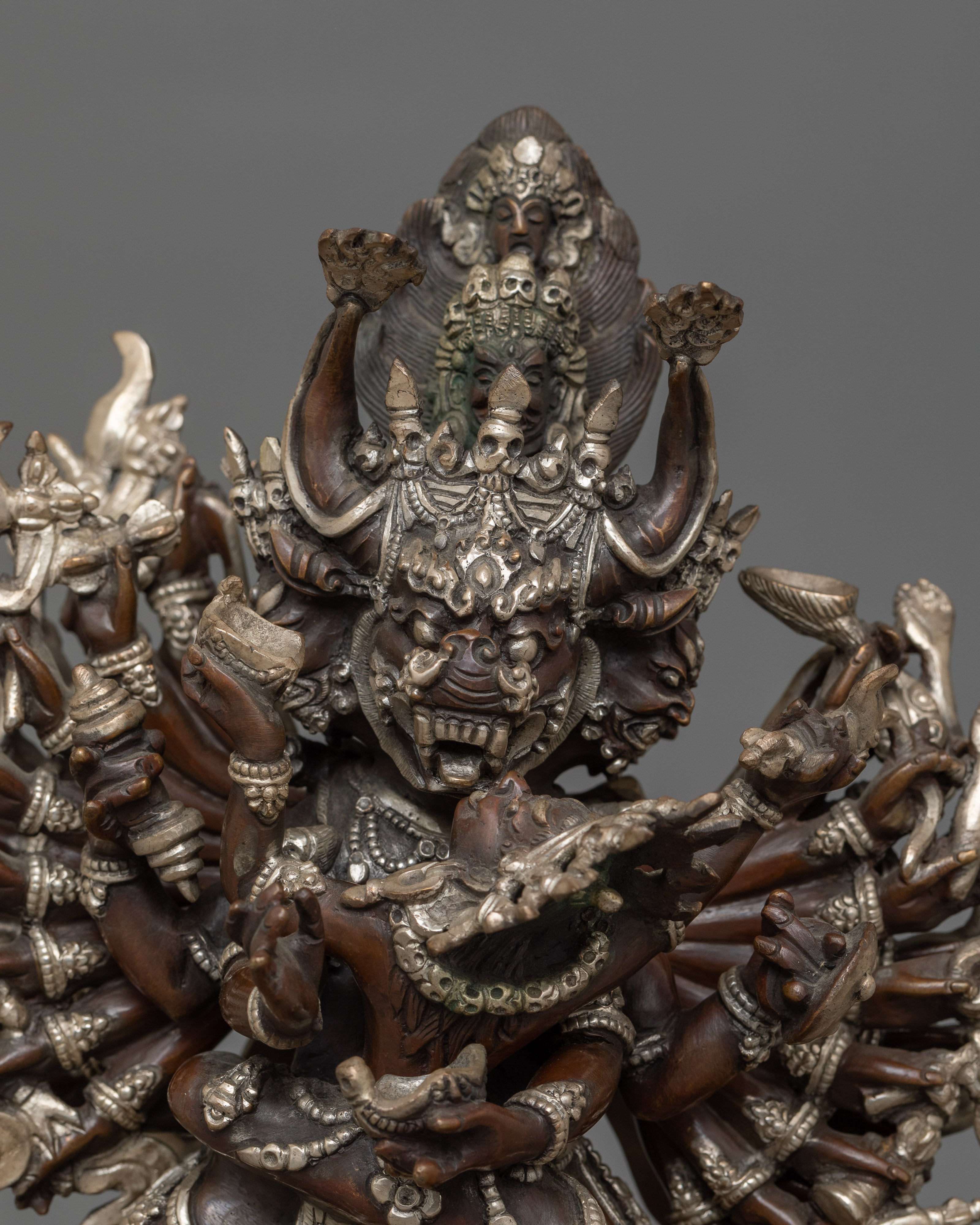 Tibetan Statue of Yamantaka | The Wrathful Conqueror of Death