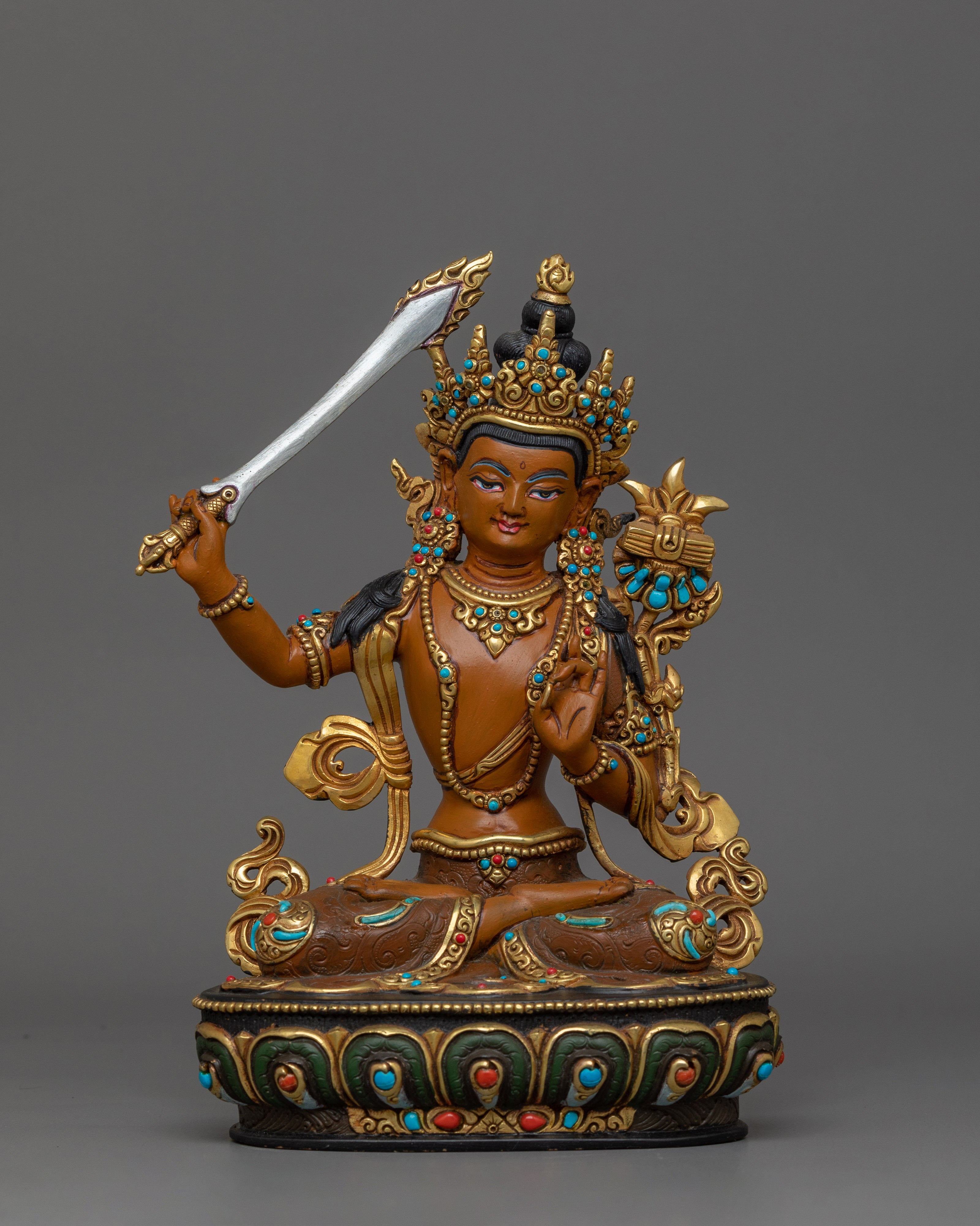 Handmade Bodhisattva Statue set | Guardian of Enlightenment and Dharma