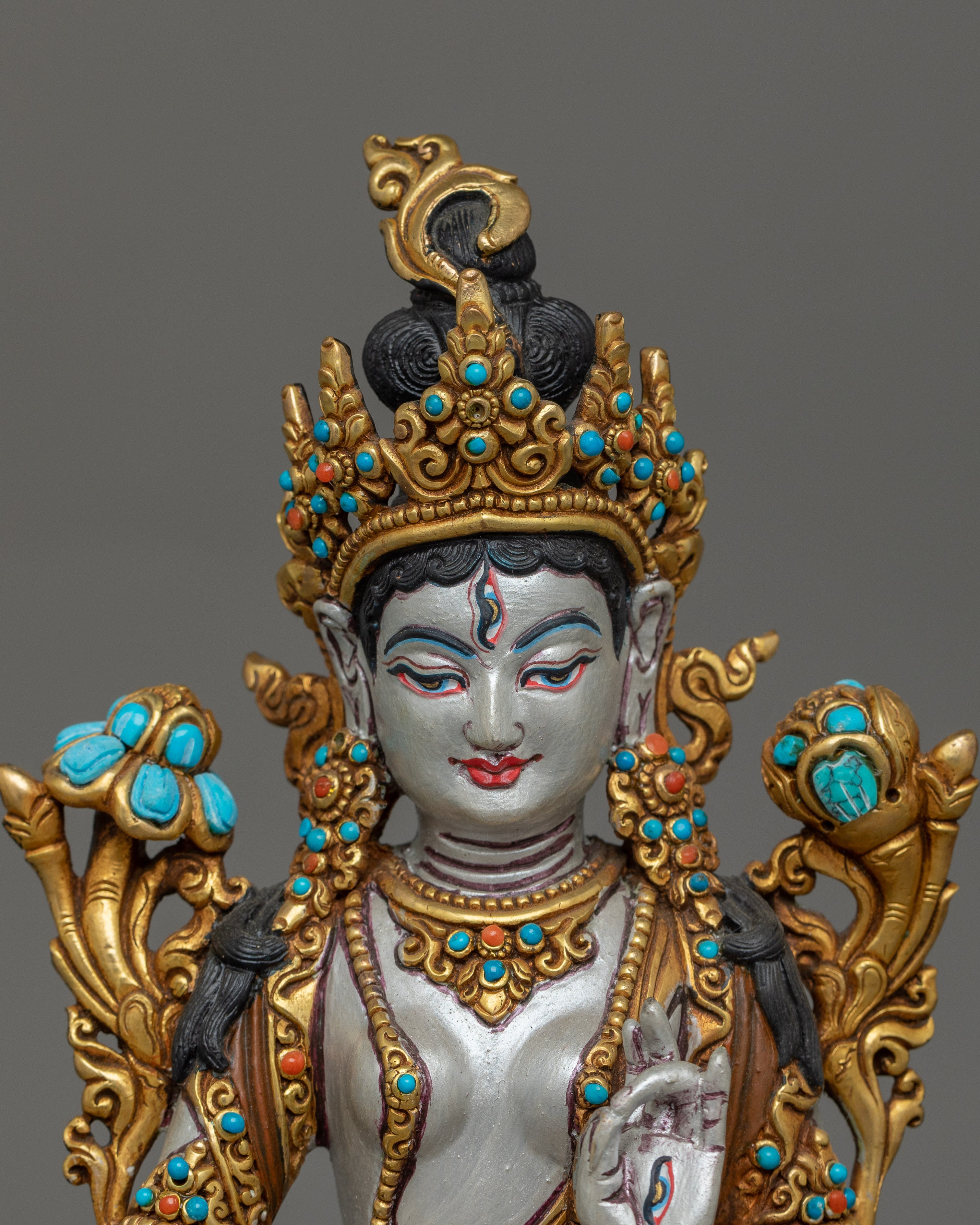 Handmade Bodhisattva Statue set | Guardian of Enlightenment and Dharma
