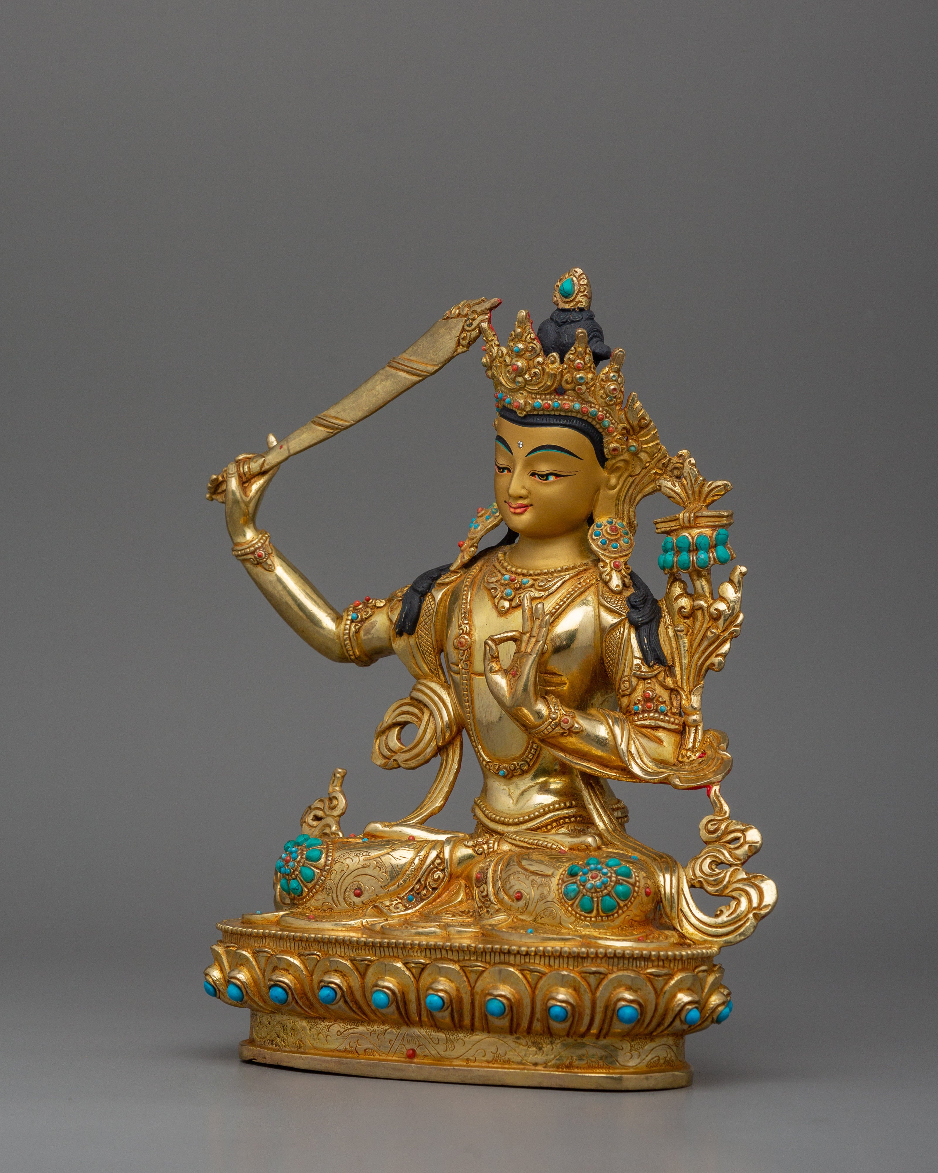 Handmade Sculpture of Manjushri | Representing the perfection of wisdom