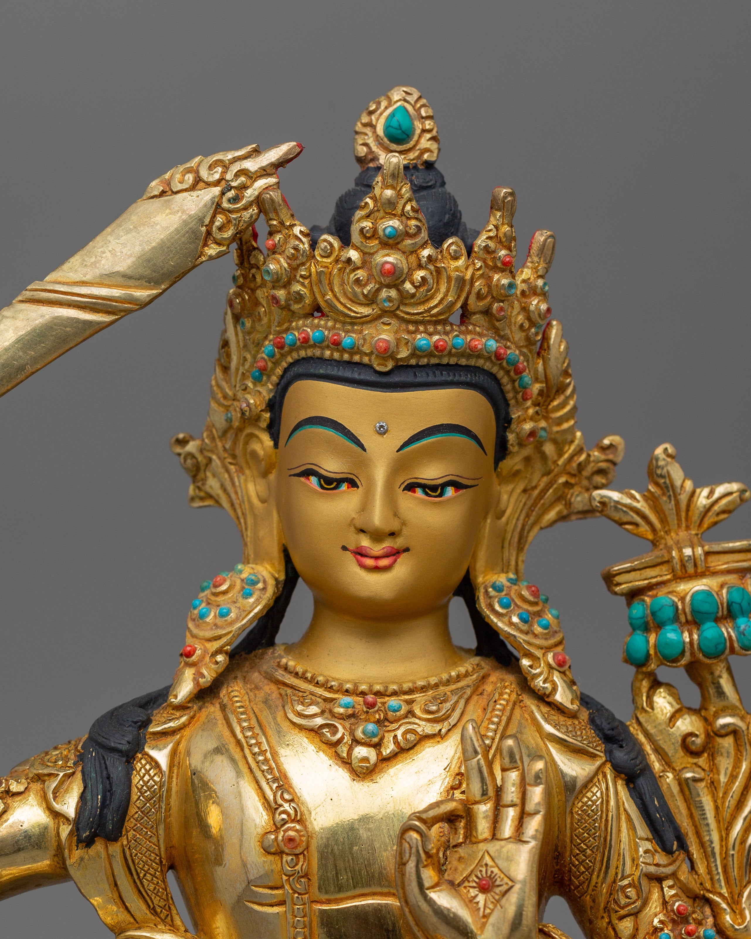 Handmade Sculpture of Manjushri | Representing the perfection of wisdom