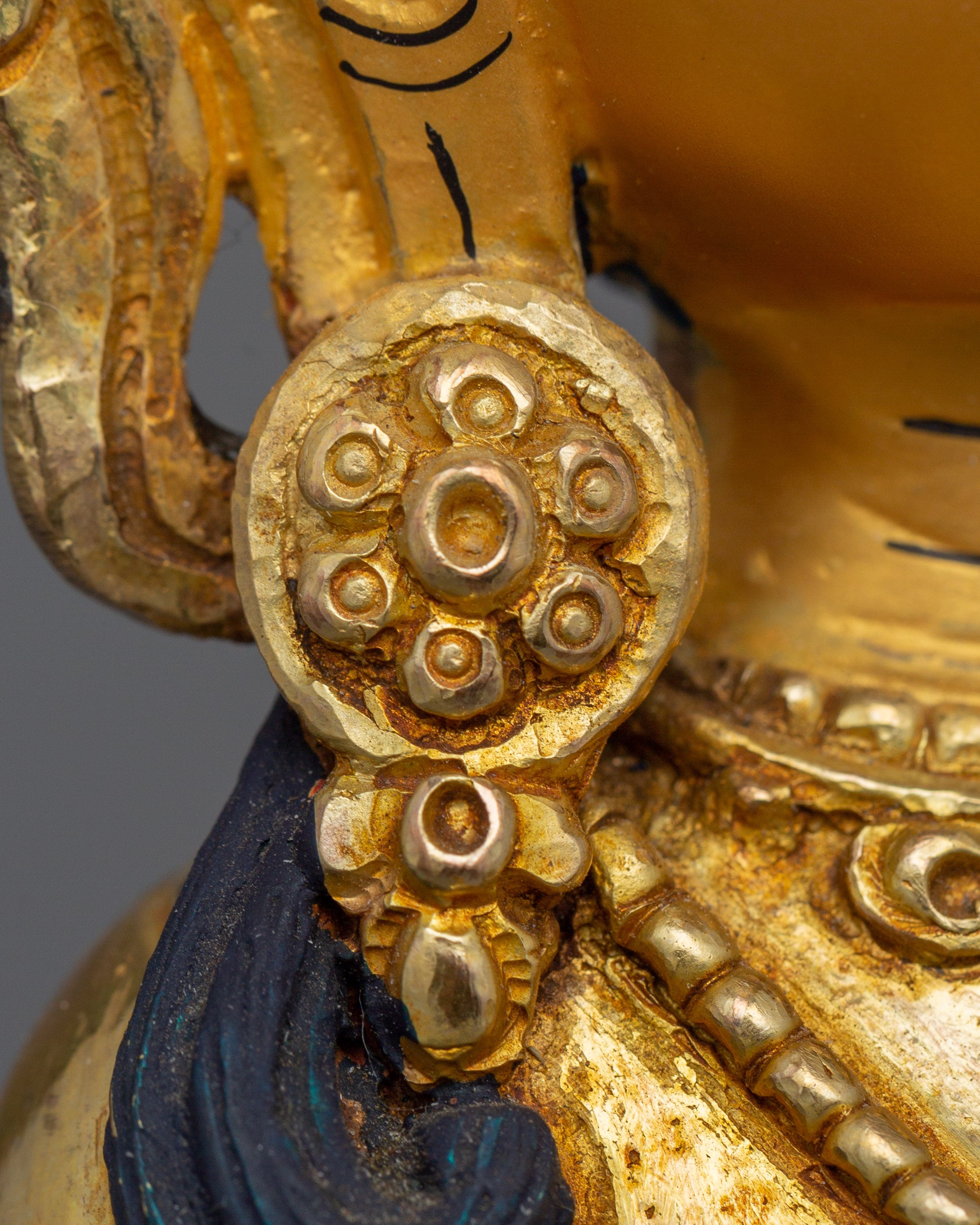 Handcrafted Statue of Saraswati | 24k Gold Gilded Sculpture