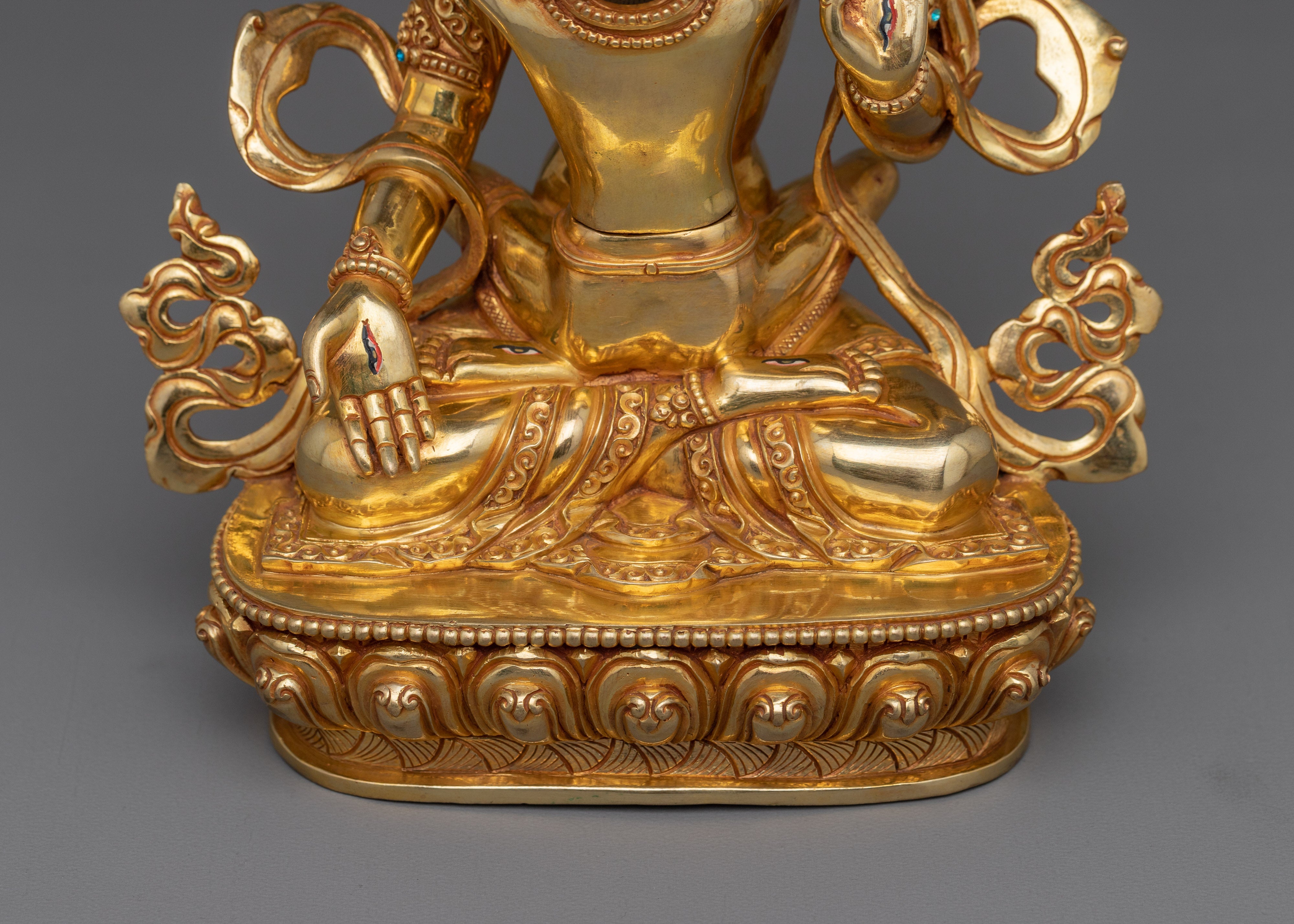 White Tara Statue With consort | Goddess of Healing and Longevity