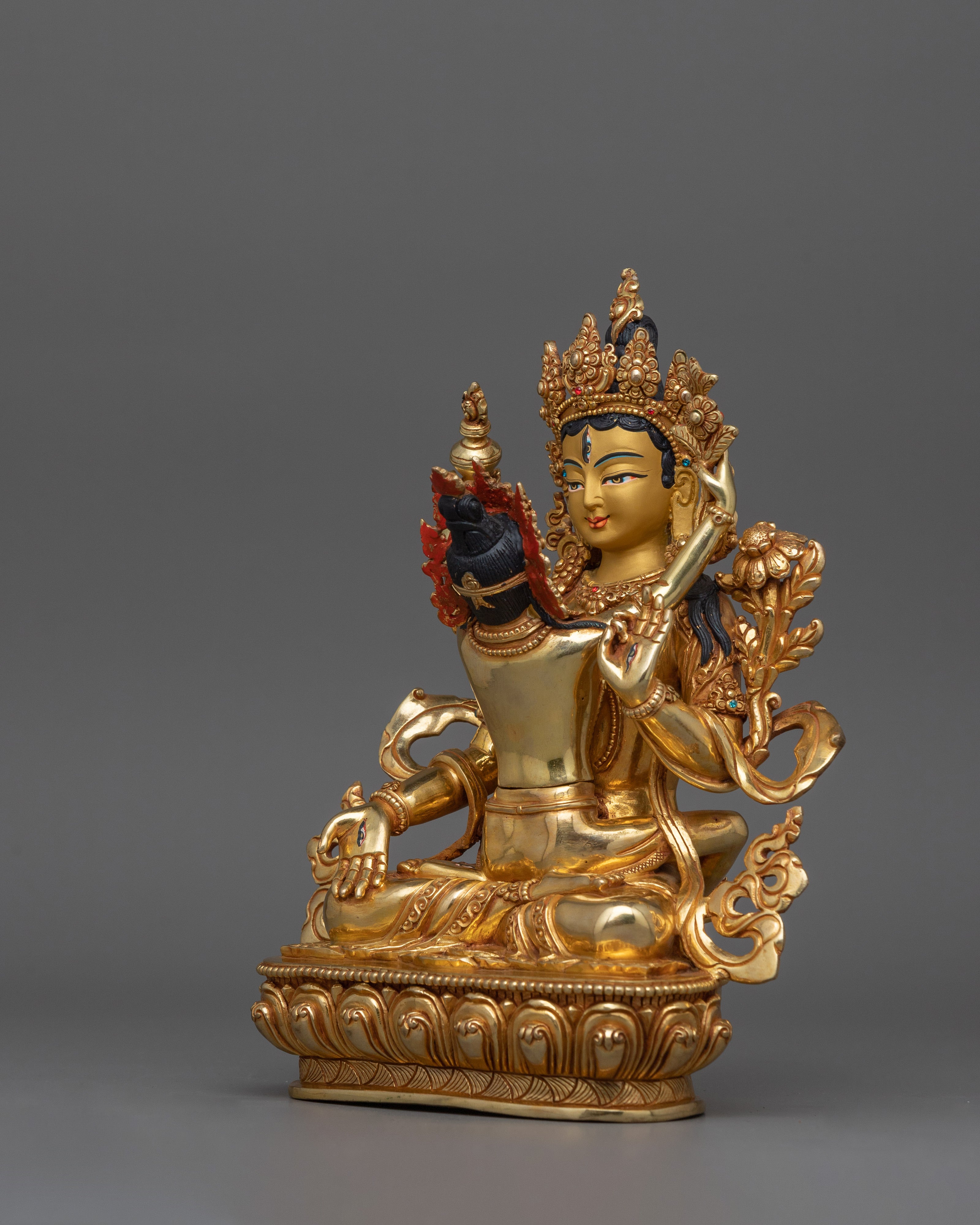 White Tara Statue With consort | Goddess of Healing and Longevity