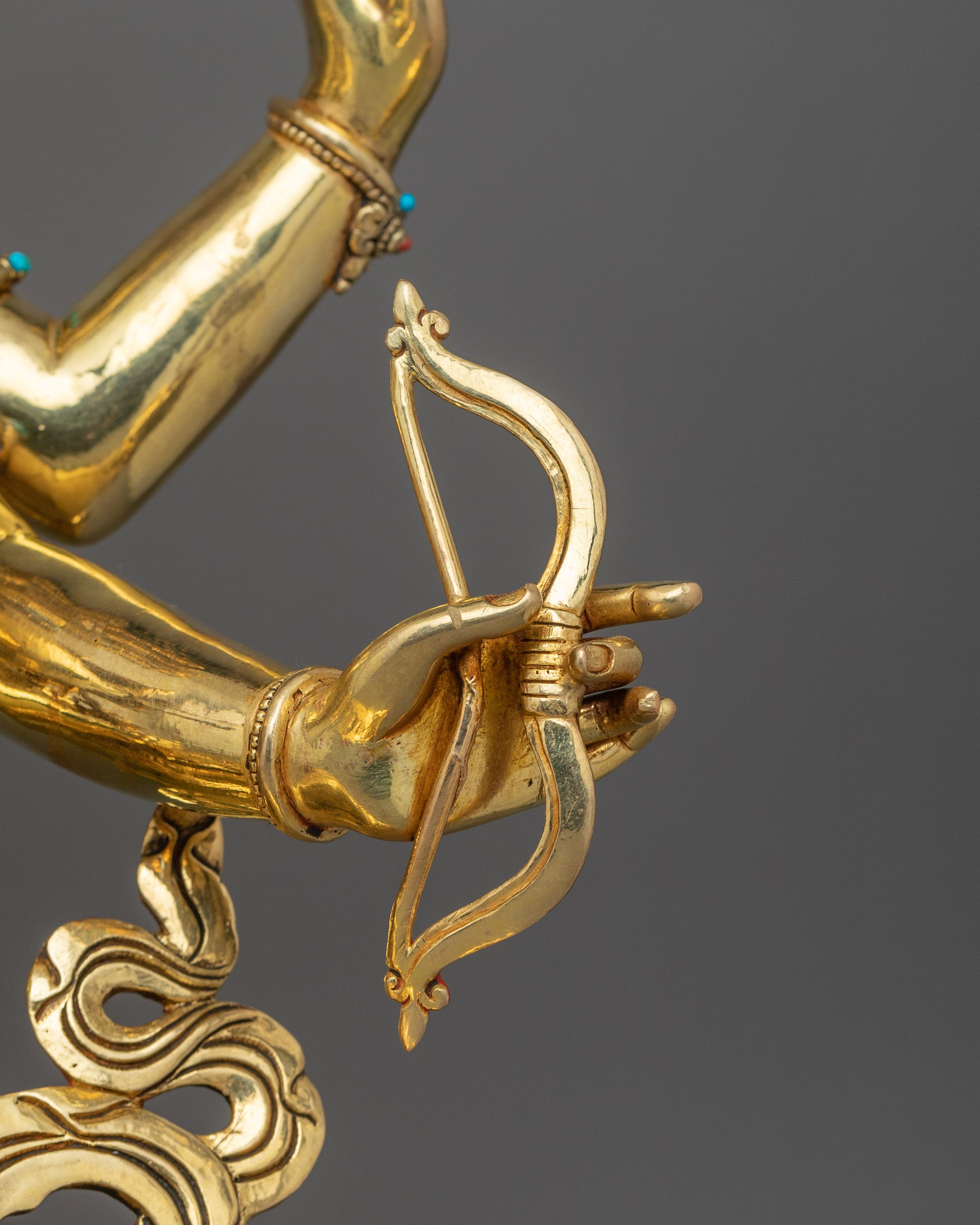 Himalayan Handcrafted Statue of Namgyalma | Three-Faced Sculpture