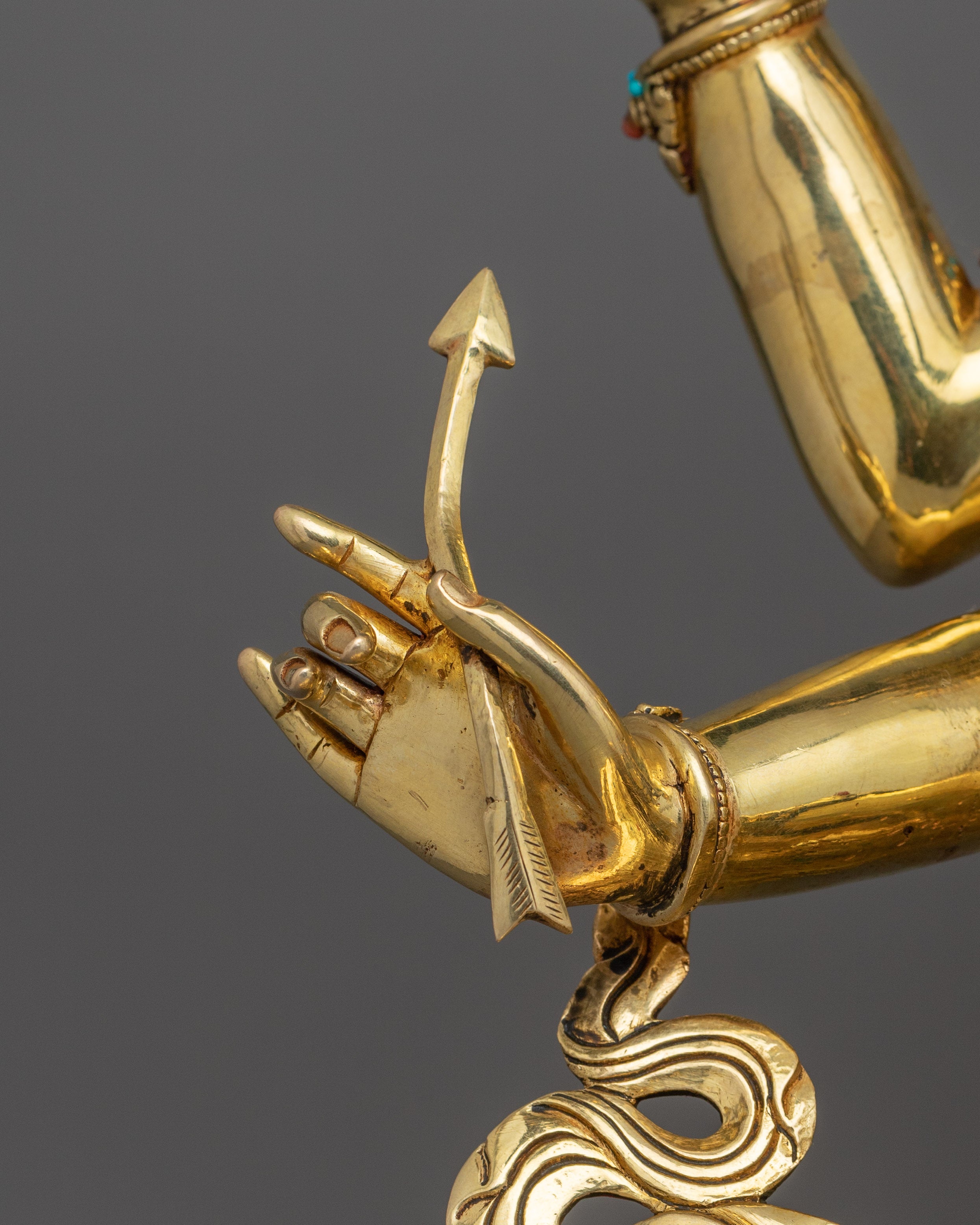 Himalayan Handcrafted Statue of Namgyalma | Three-Faced Sculpture