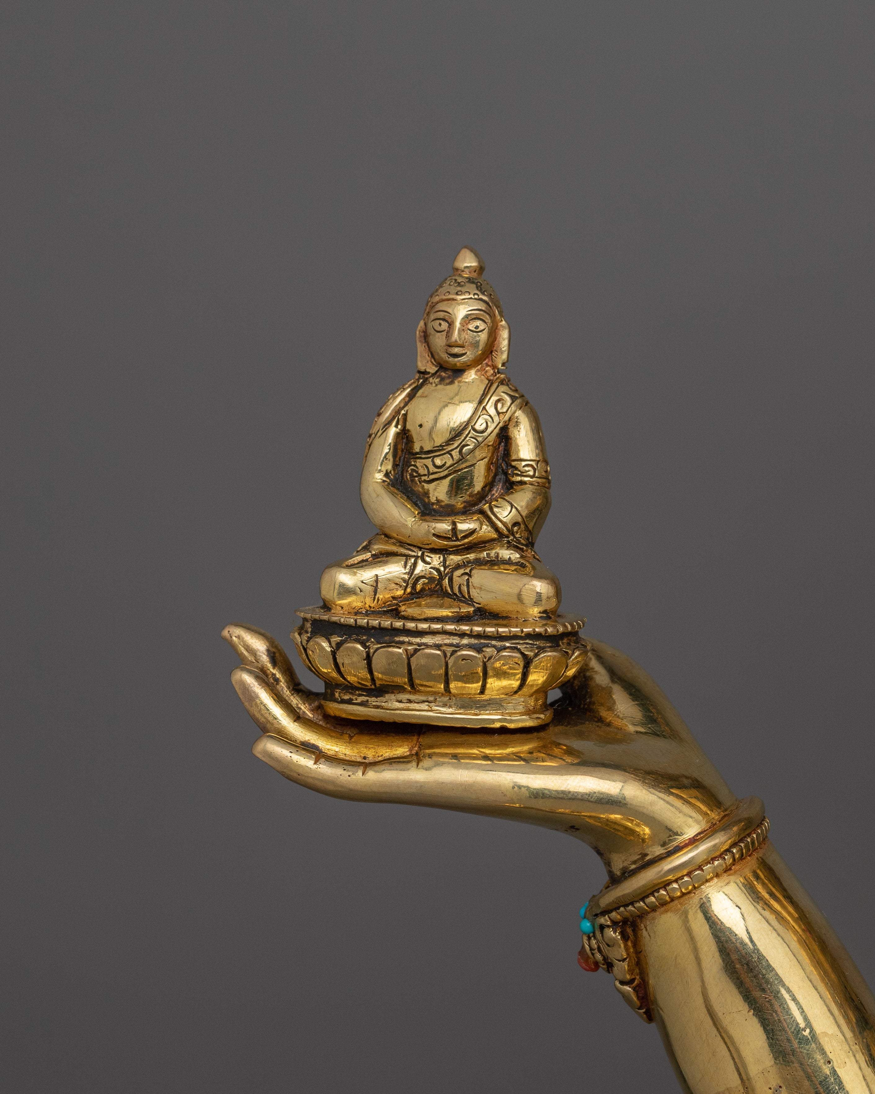 Himalayan Handcrafted Statue of Namgyalma | Three-Faced Sculpture