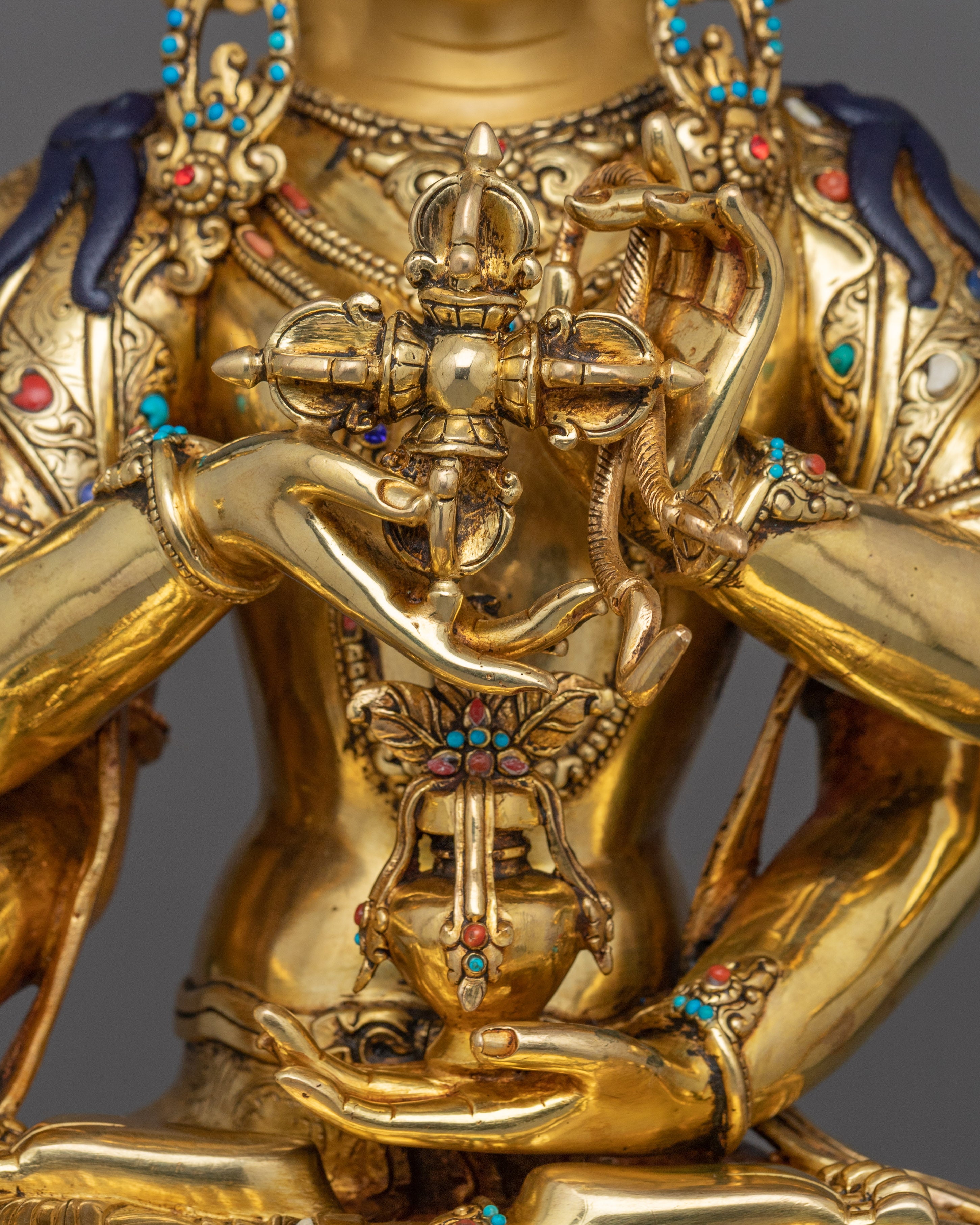 Himalayan Handcrafted Statue of Namgyalma | Three-Faced Sculpture