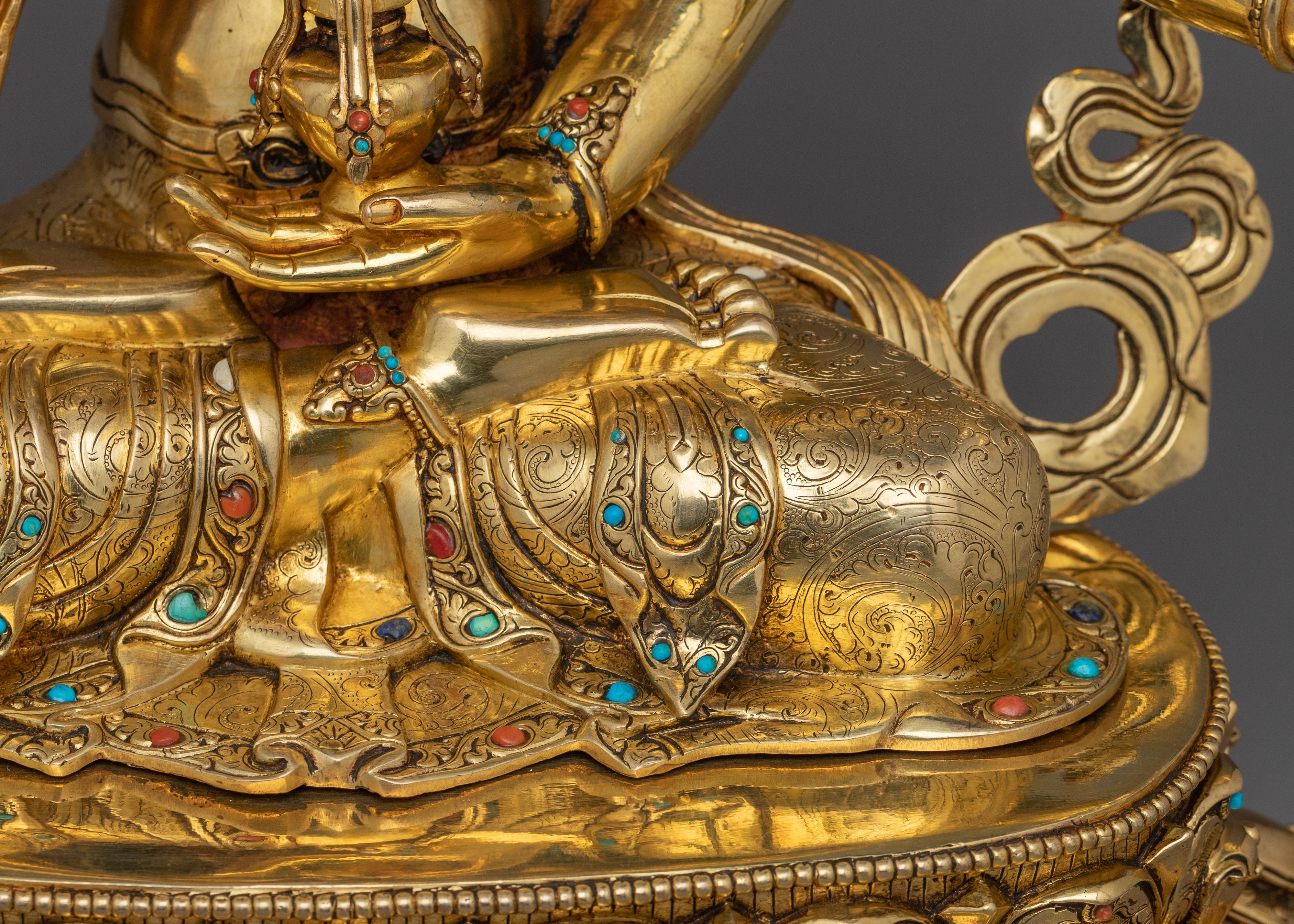 Himalayan Handcrafted Statue of Namgyalma | Three-Faced Sculpture