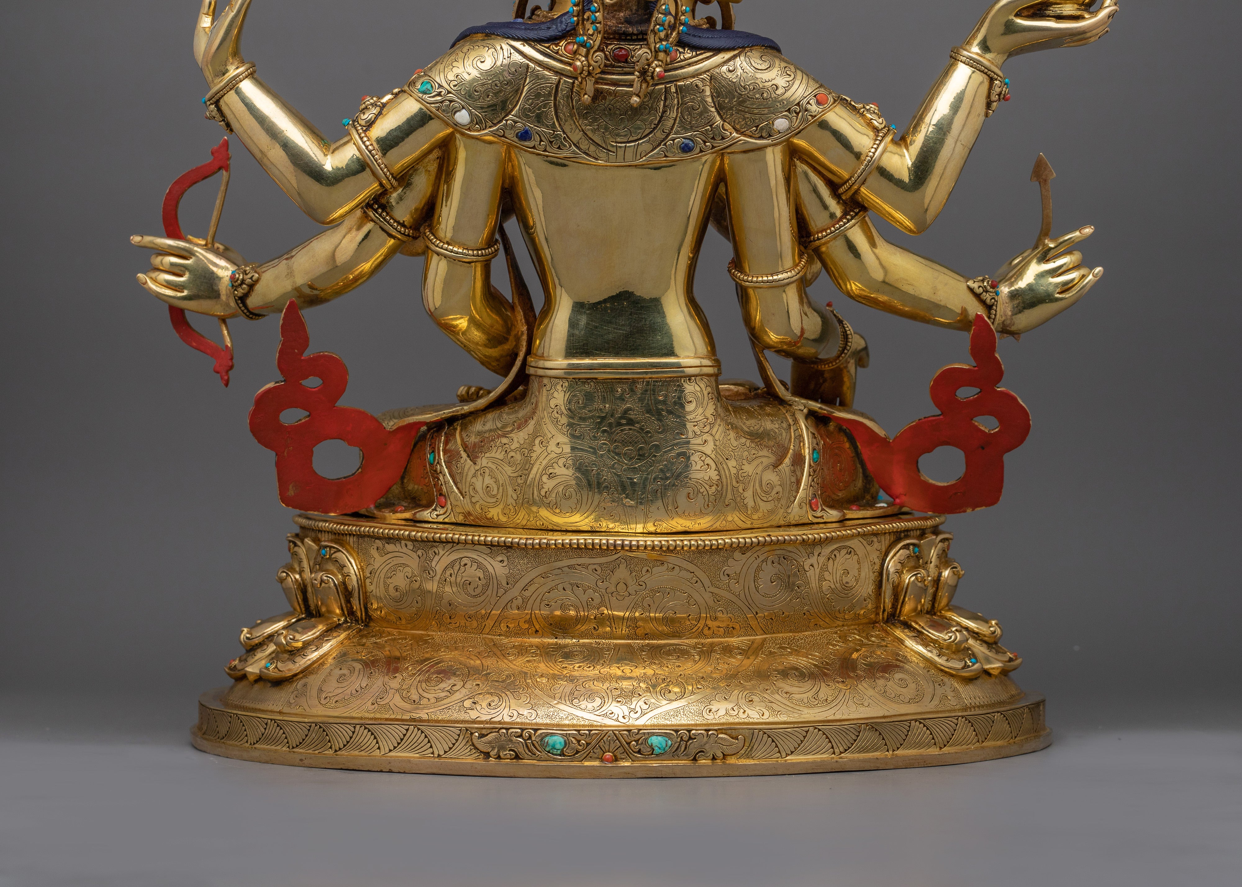 Himalayan Handcrafted Statue of Namgyalma | Three-Faced Sculpture