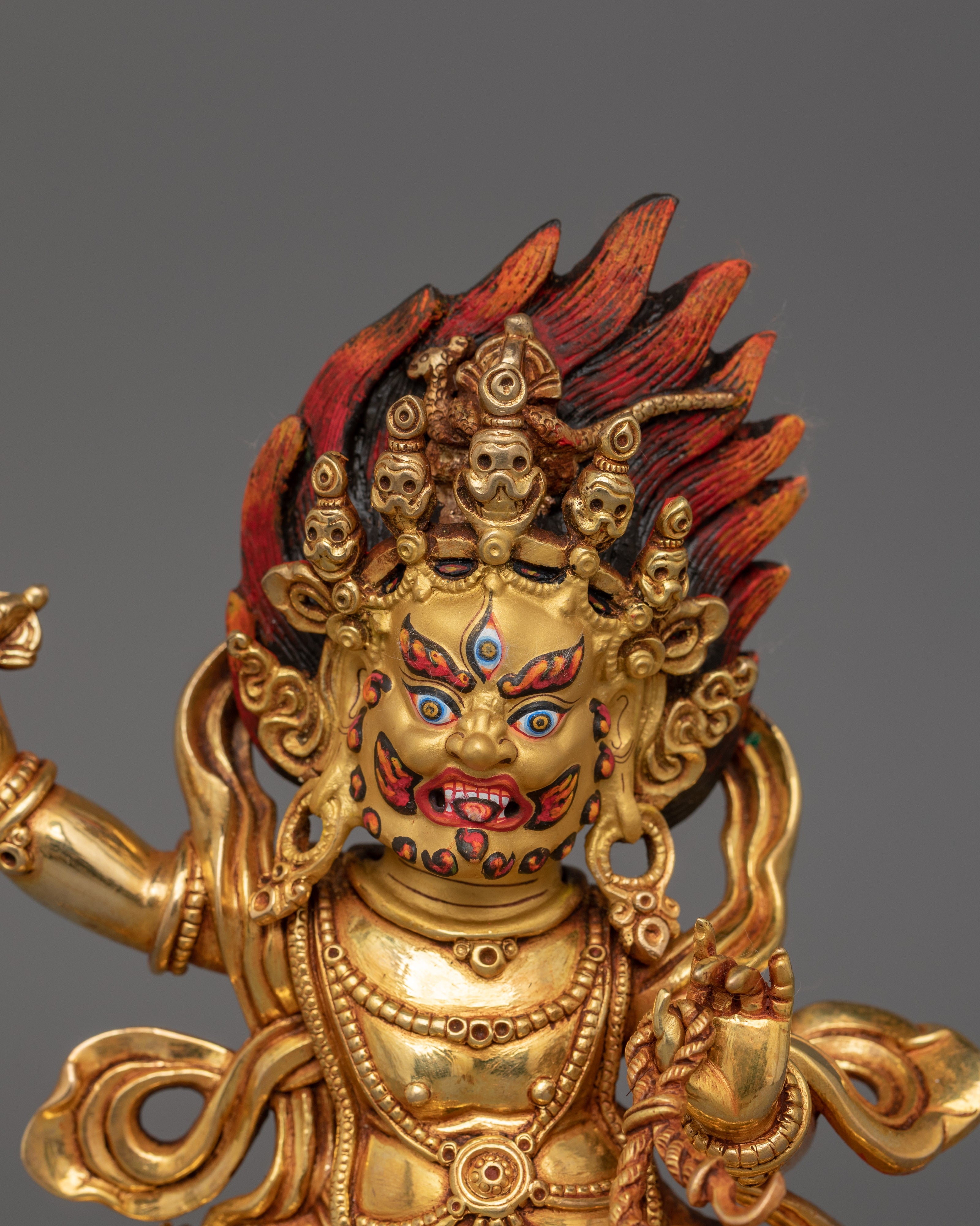 Vajrapani in Wrathful Form | Handcrafted Tibetan Altar Decor