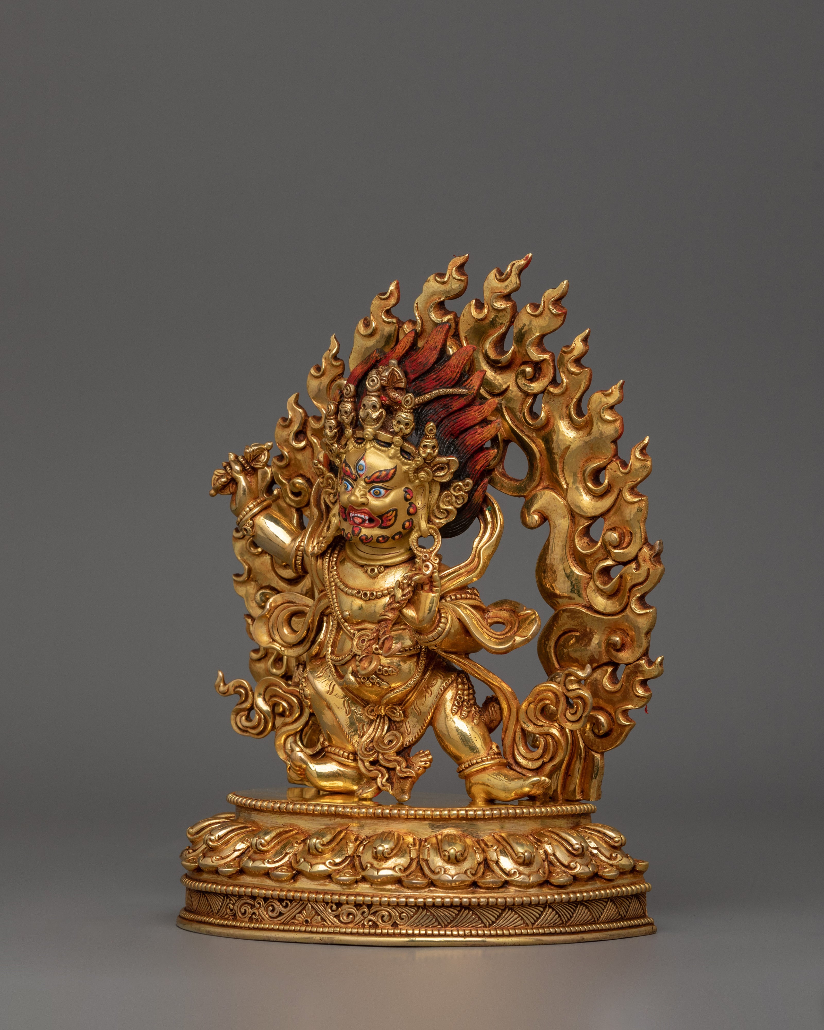 Vajrapani in Wrathful Form | Handcrafted Tibetan Altar Decor