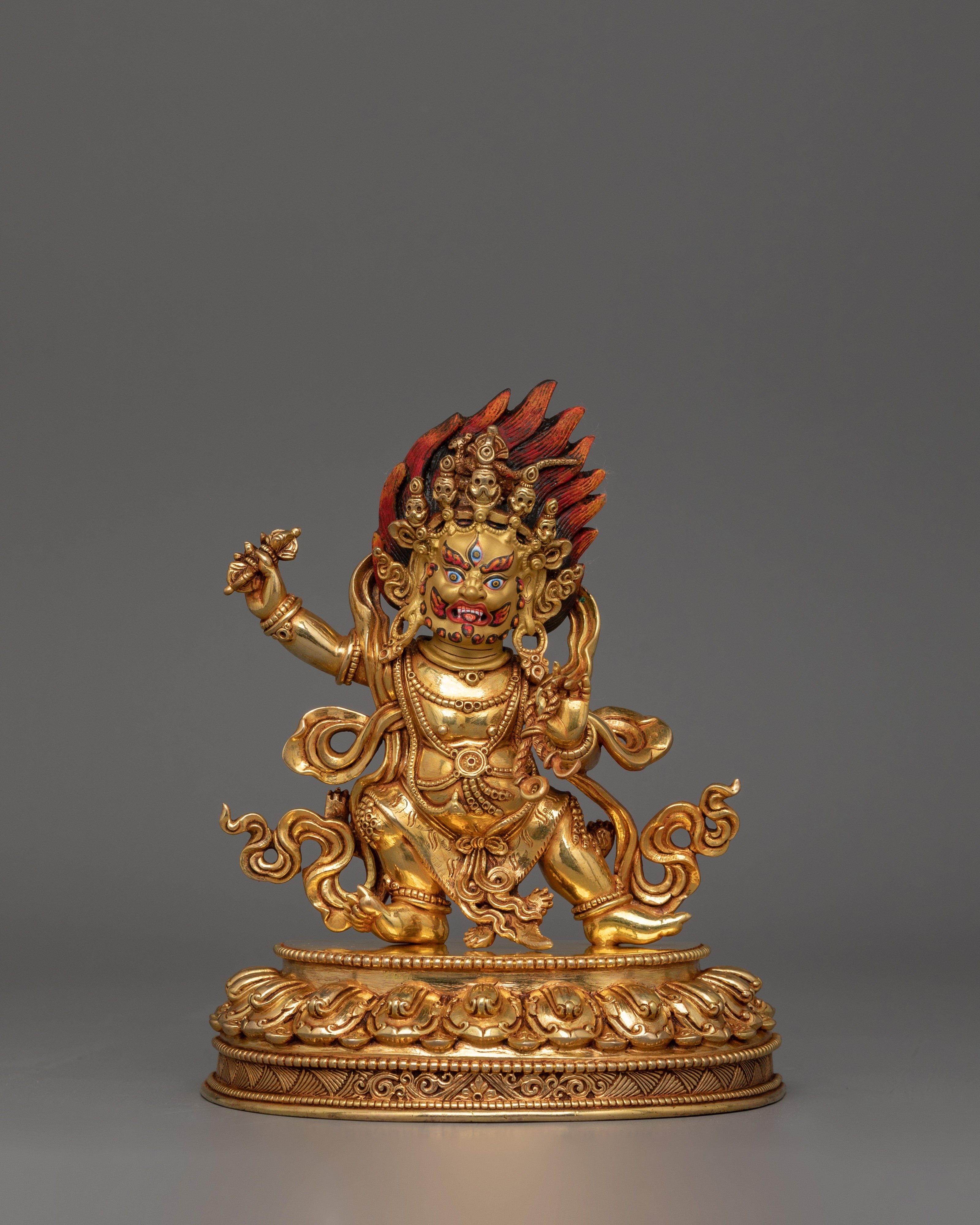 Vajrapani in Wrathful Form | Handcrafted Tibetan Altar Decor