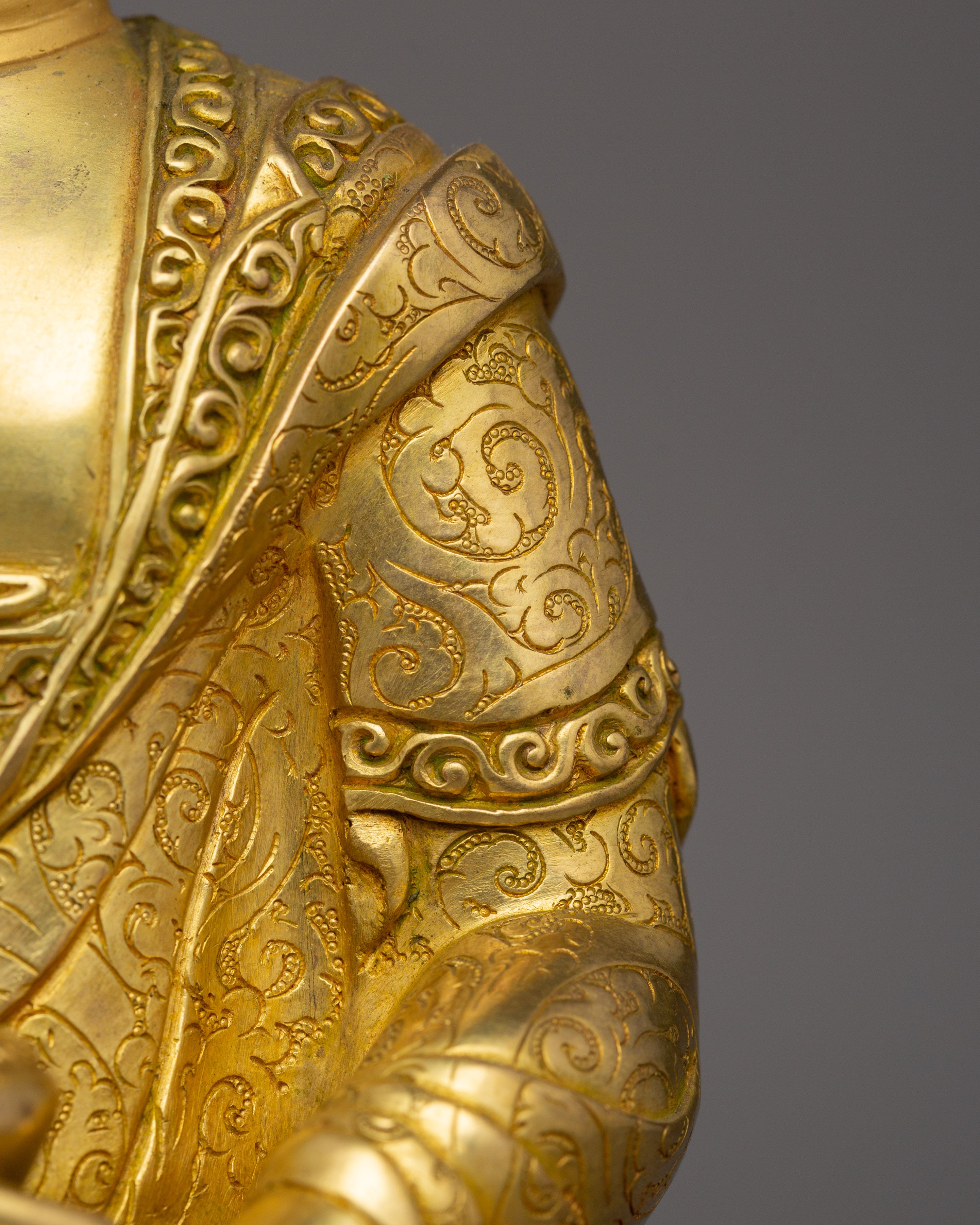 Shakyamuni Buddha Handmade figurine | 24K Gold Gilded Buddha