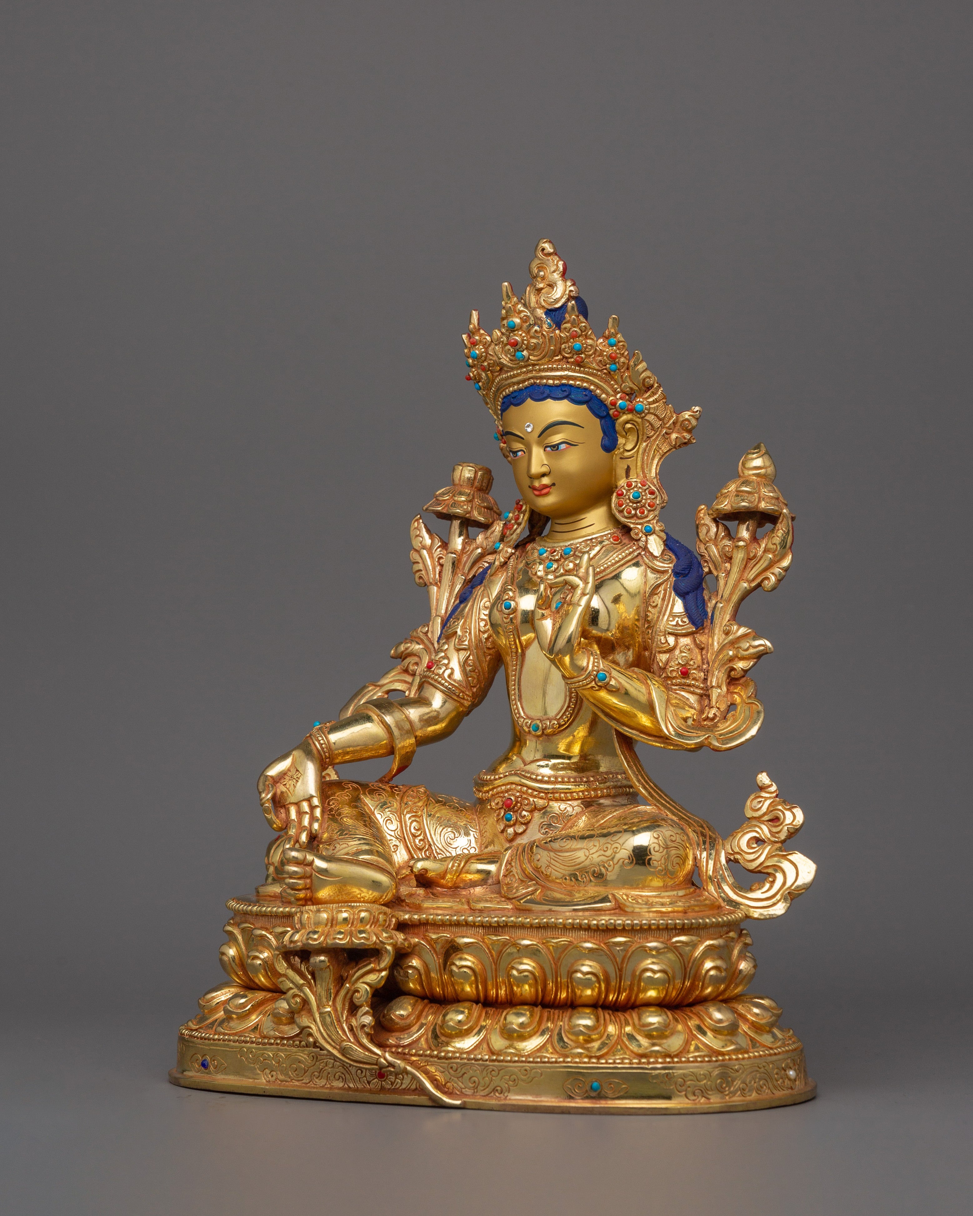 Sacred Green Tara Idol Statue | Divine Feminine Energy