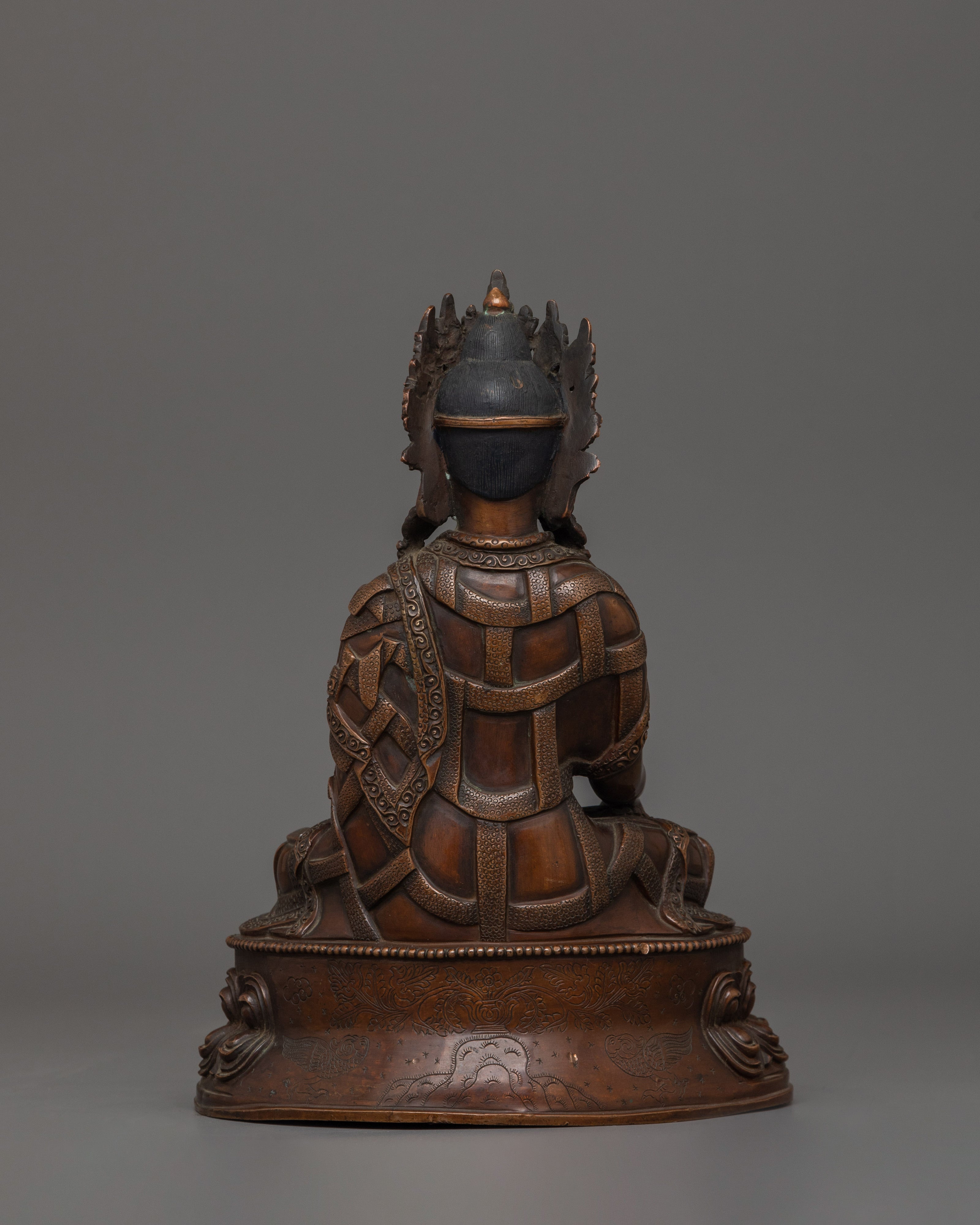Handmade Statue of Crown Shakyamuni Buddha | Crowned Buddha of Enlightenment