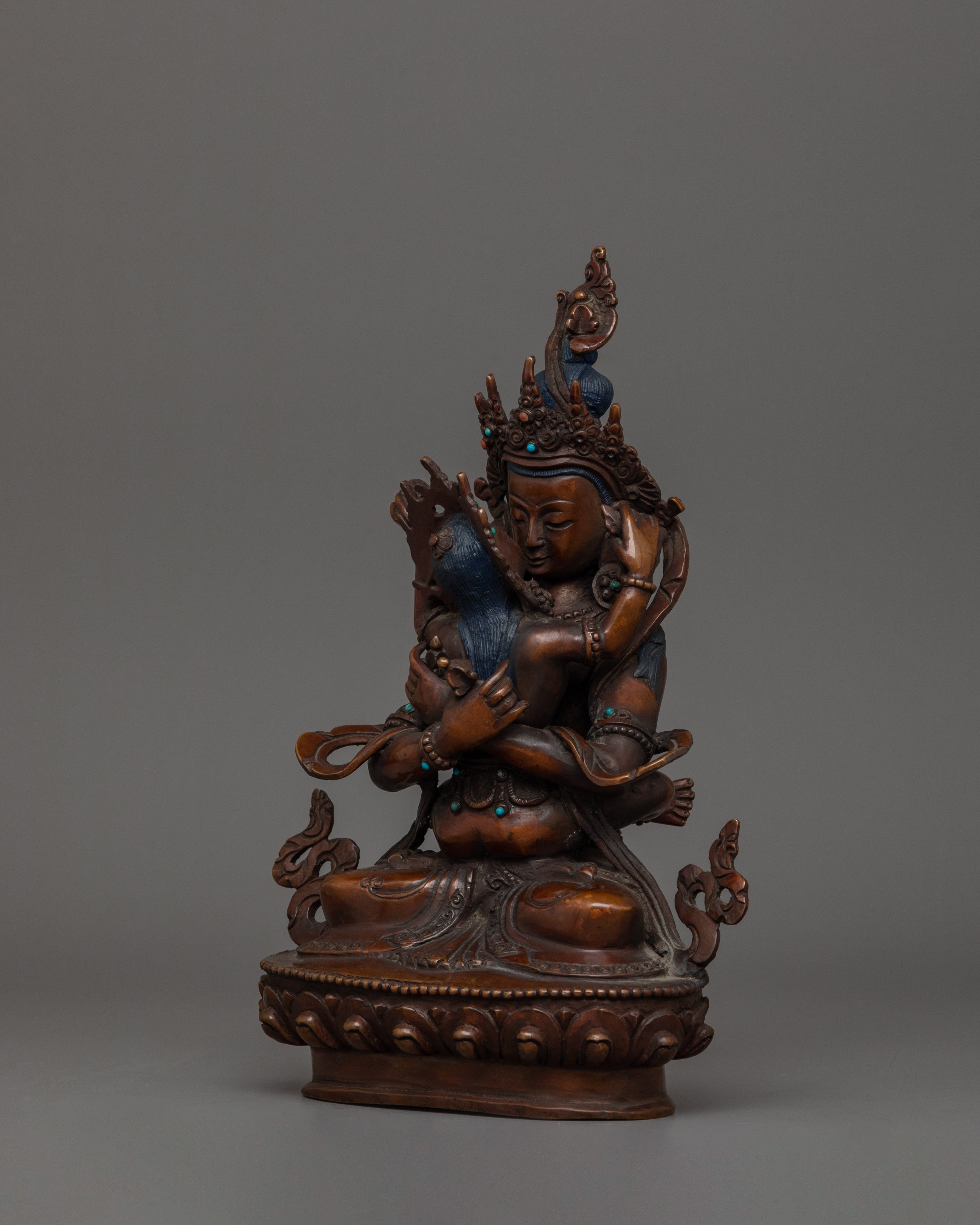 Himalayan Statue of Vajradhara with Consort | The Union of Wisdom and Compassion