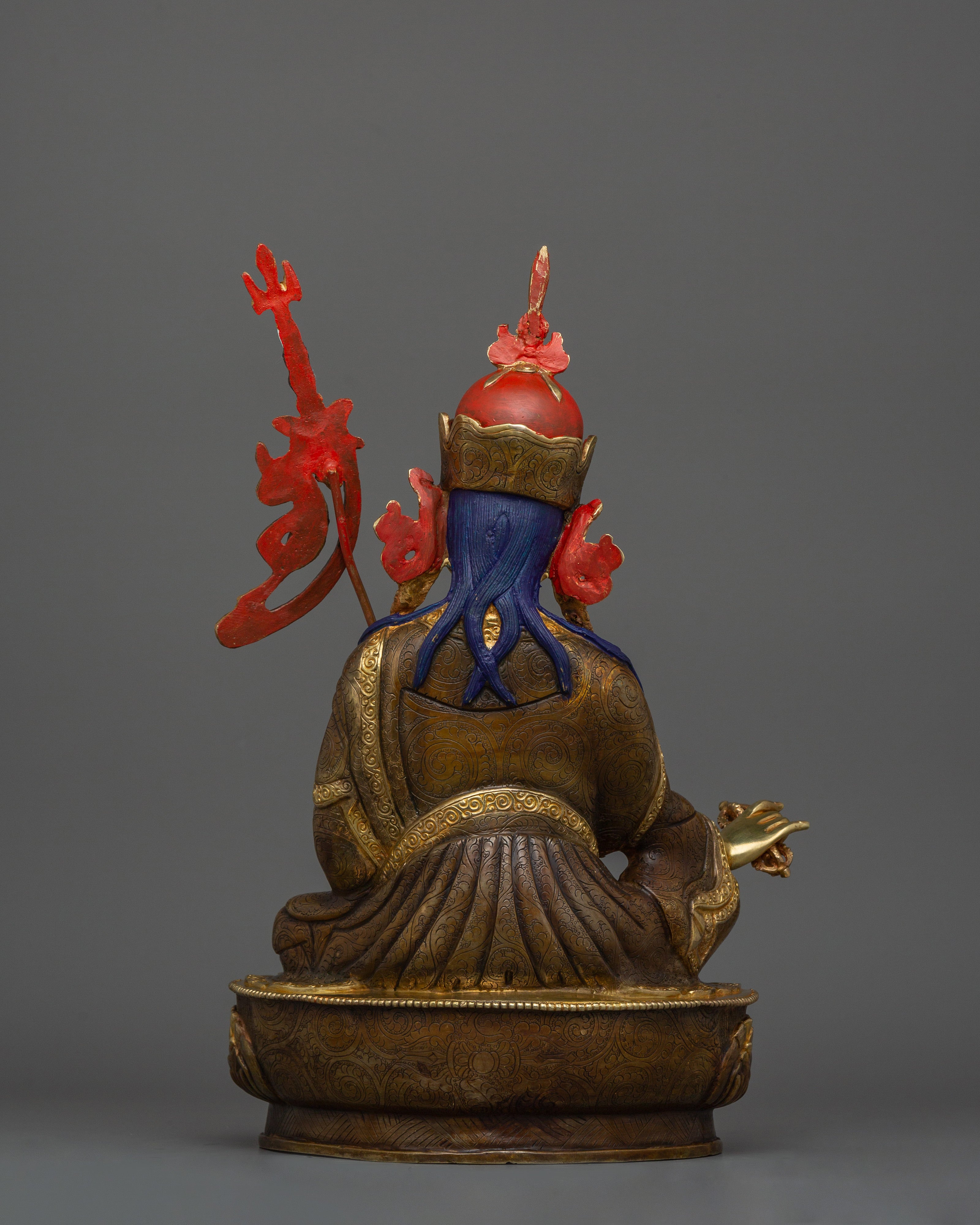 24K Gold Gilded Guru Rinpoche | Dharma Protector Deity