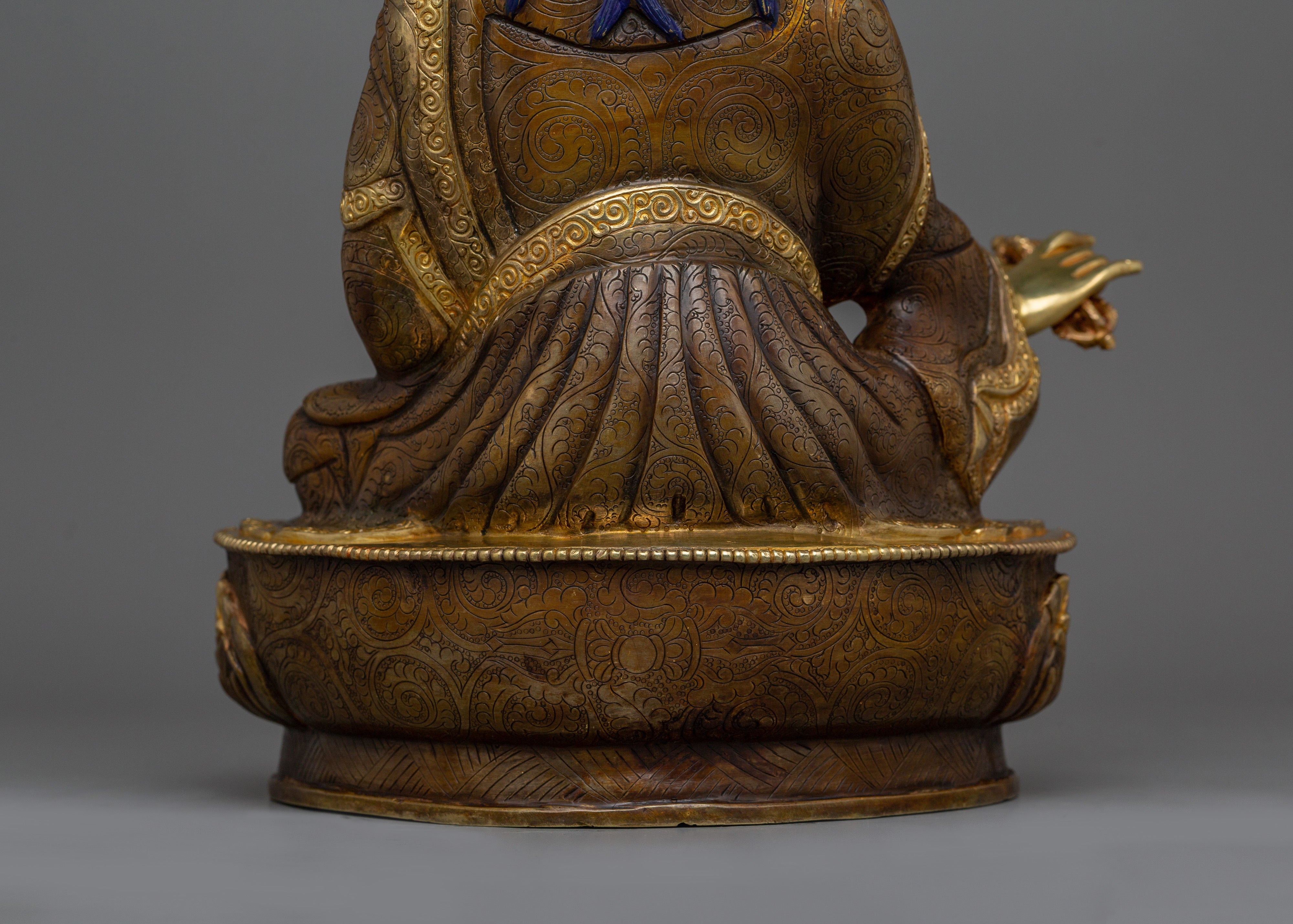 24K Gold Gilded Guru Rinpoche | Dharma Protector Deity