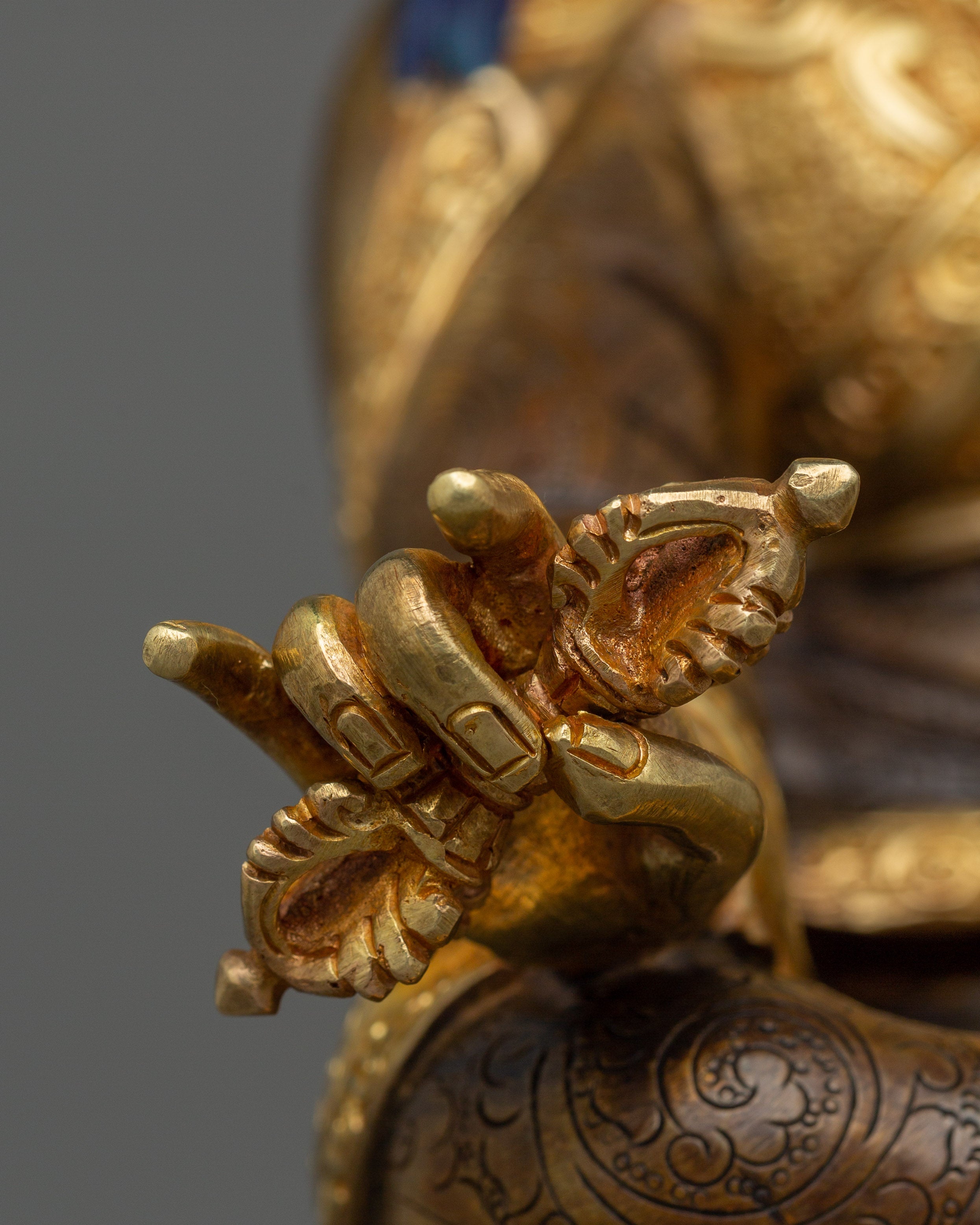 24K Gold Gilded Guru Rinpoche | Dharma Protector Deity