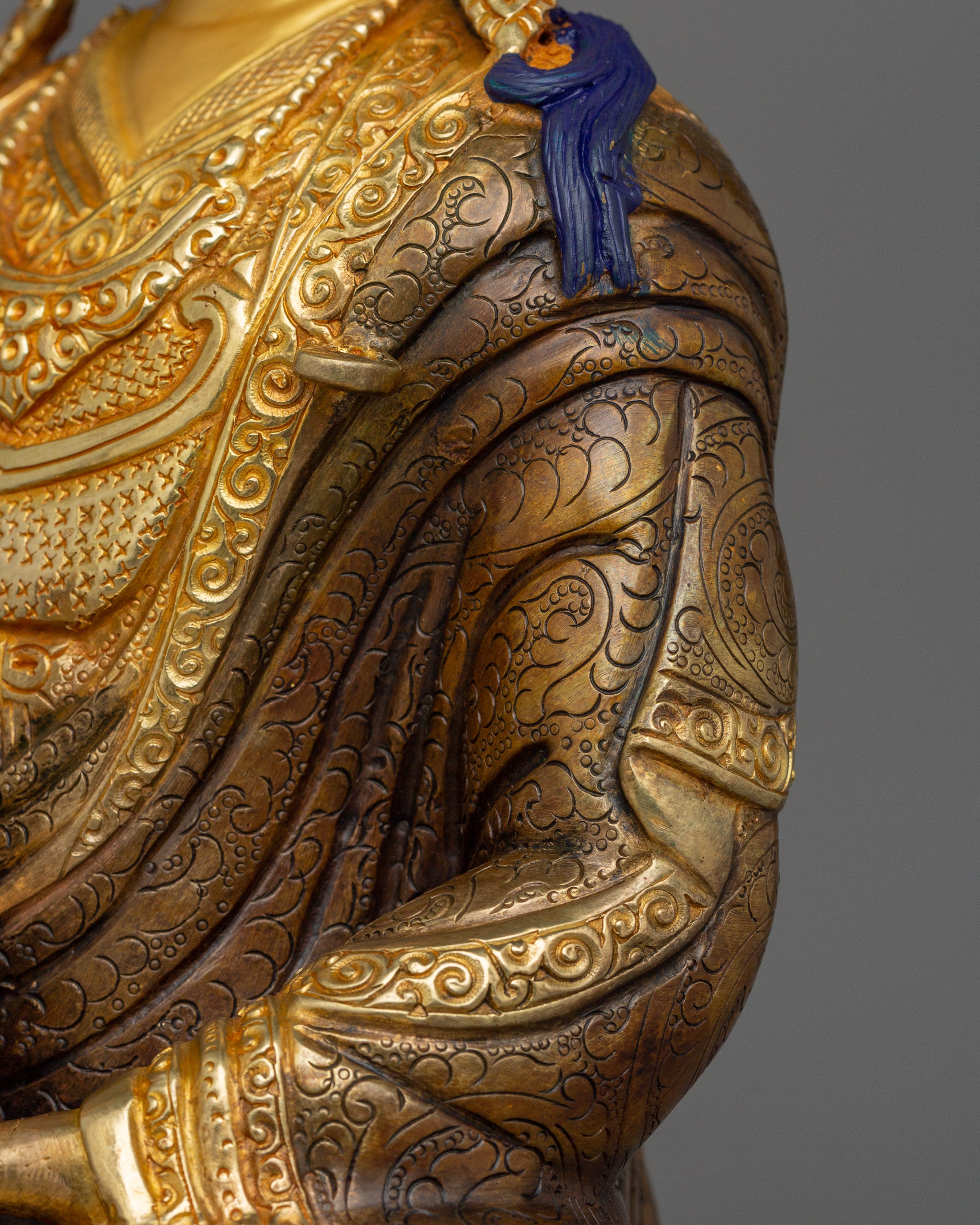 24K Gold Gilded Guru Rinpoche | Dharma Protector Deity