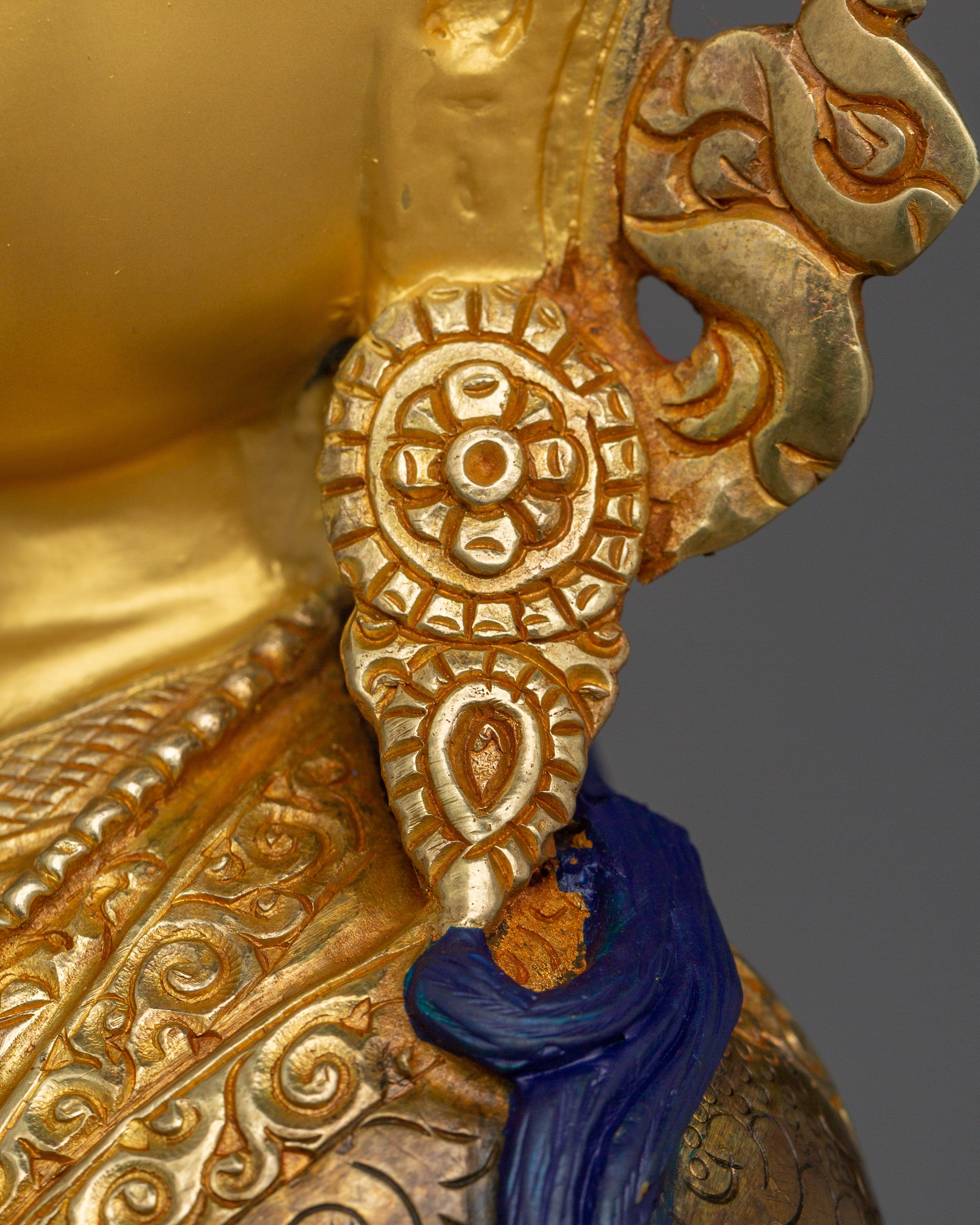 24K Gold Gilded Guru Rinpoche | Dharma Protector Deity