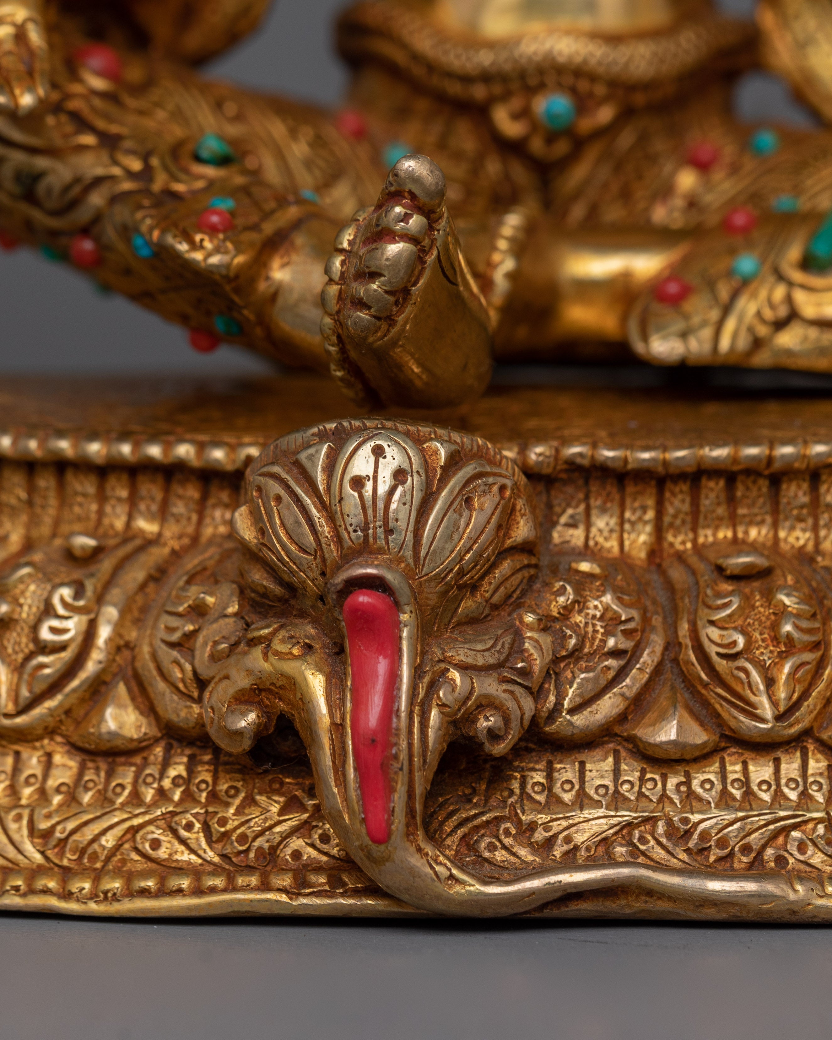 Handcrafted Green Tara Statue | Divine Green Tara Altar Figurine