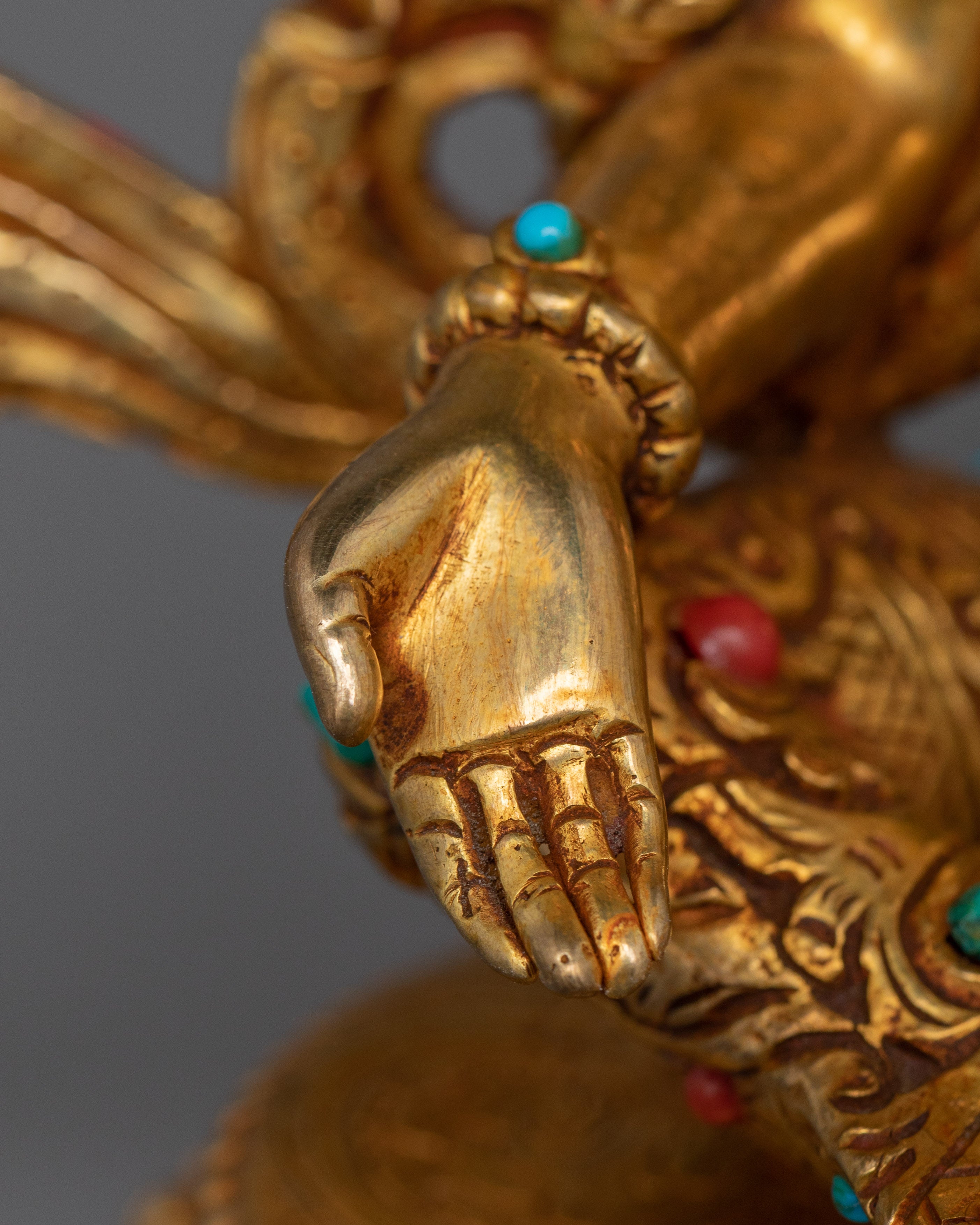 Handcrafted Green Tara Statue | Divine Green Tara Altar Figurine